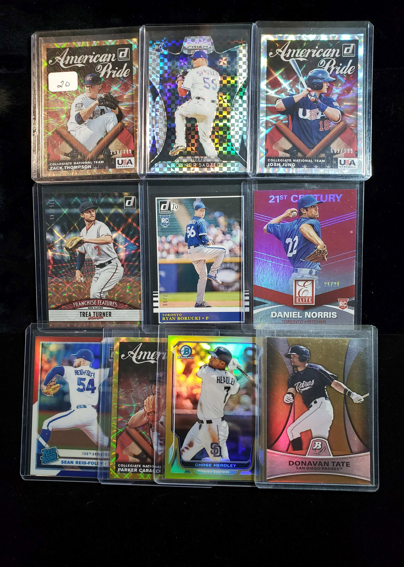 LOT OF 10 SHORT PRINT SERIAL NUMBERED ROOKIE CARDS (1 of 1)