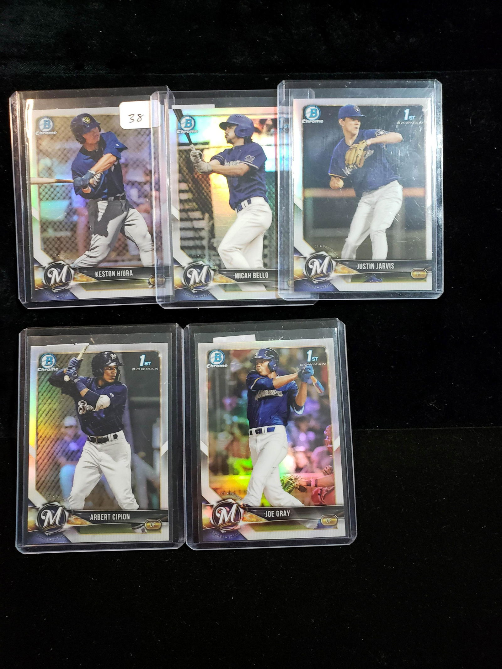 LOT OF 5 MILWAUKEE BREWERS ROOKIE CARDS (1 of 1)