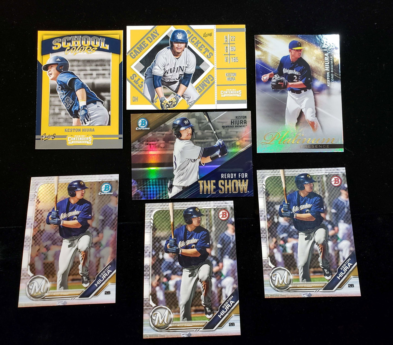 KESTON HIURA MILWAUKEE BREWERS ROOKIE CARDS: KESTON HIURA MILWAUKEE BREWERS ROOKIE CARDS