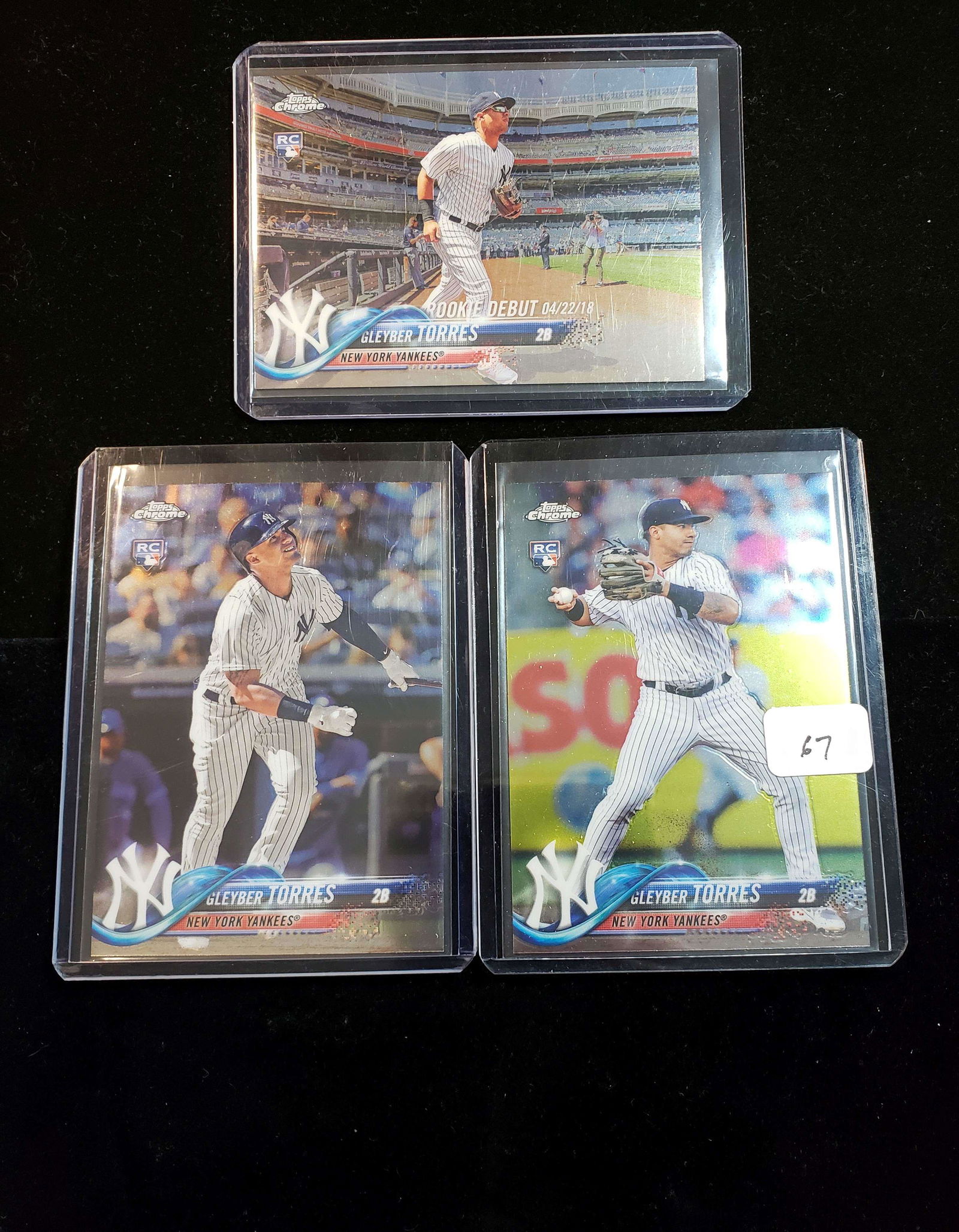 GLEYBER TORRES TOPPS CHROME ROOKIE CARDS (1 of 1)