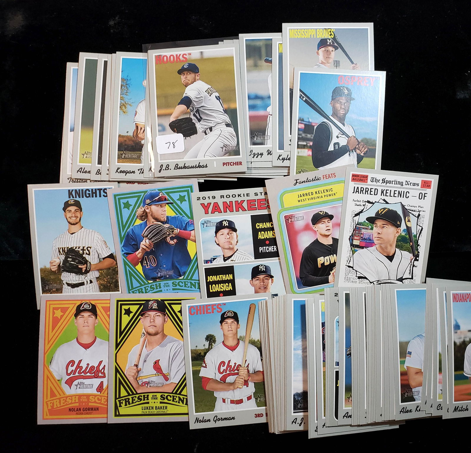 2019 TOPPS HERITAGE LOT OF 75 ROOKIE CARDS (1 of 1)