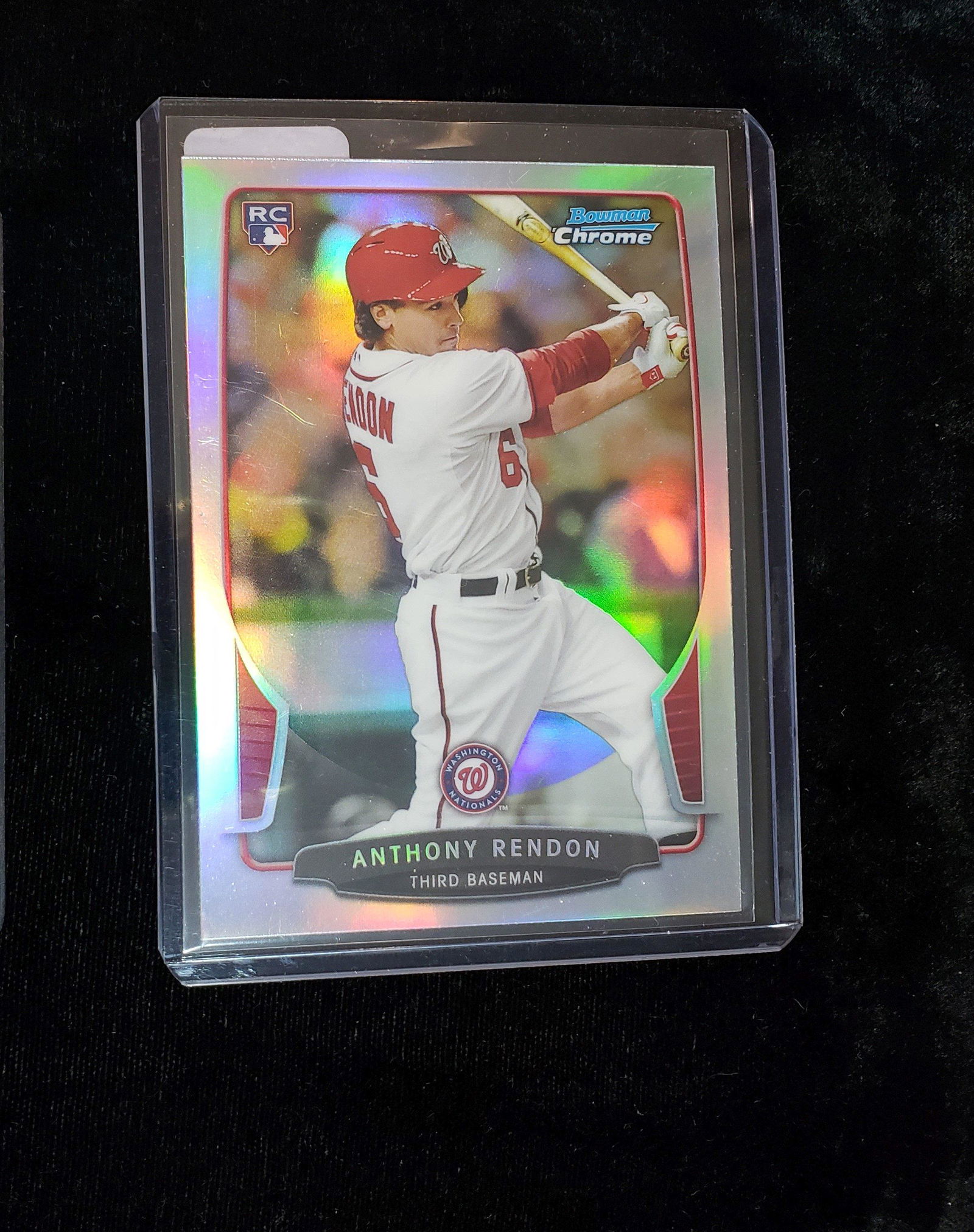 2013 BOWMAN CHROME ANTHONY RENDON RC: ROOKIE REFRACTOR CARD #97 ANTHONY RENDON WASHINGTON NATIONALS