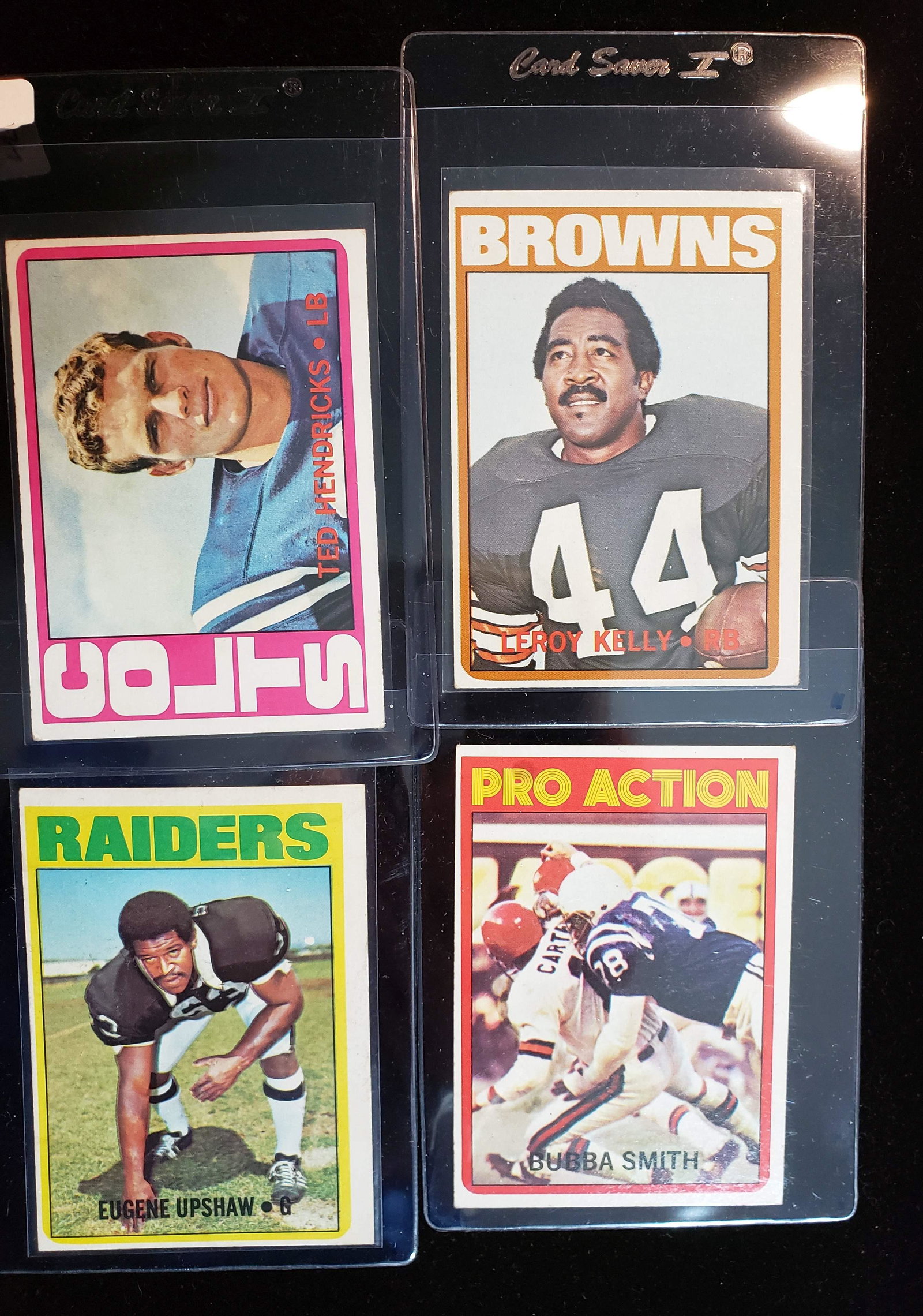 1972 TOPPS FOOTBALL CARDS NICE LOT: TED HENDRICKS, LEROY KELLY, GENE UPSHAW, BUBBA SMITH