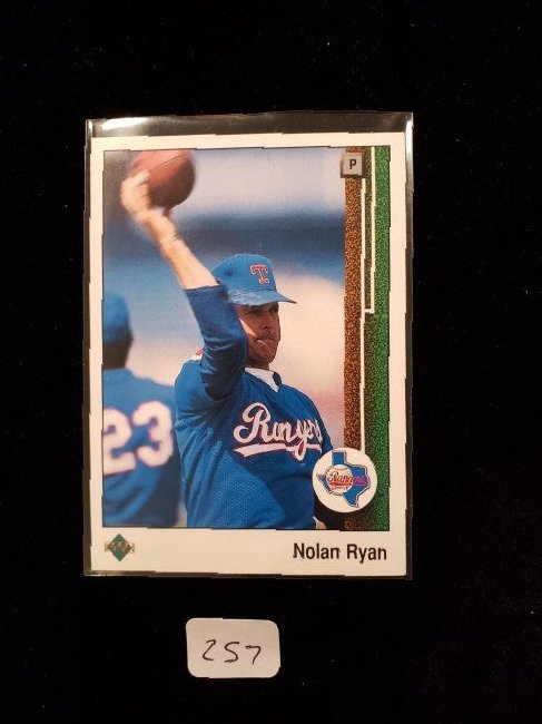 1989 UPPER DECK INAUGURAL YEAR NOLAN RYAN: MINT 1989 NOLAN RYAN UPPER DECK FOOTBALL THROWING