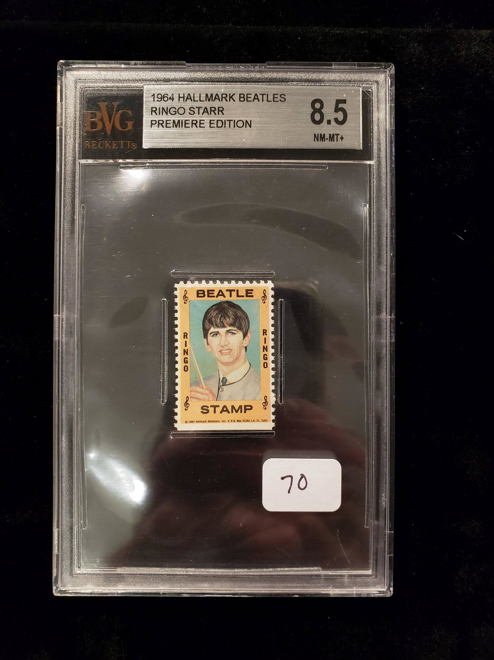 1964 HALLMARK BEATLES RINGO STARR GRADED STAMP (1 of 2)