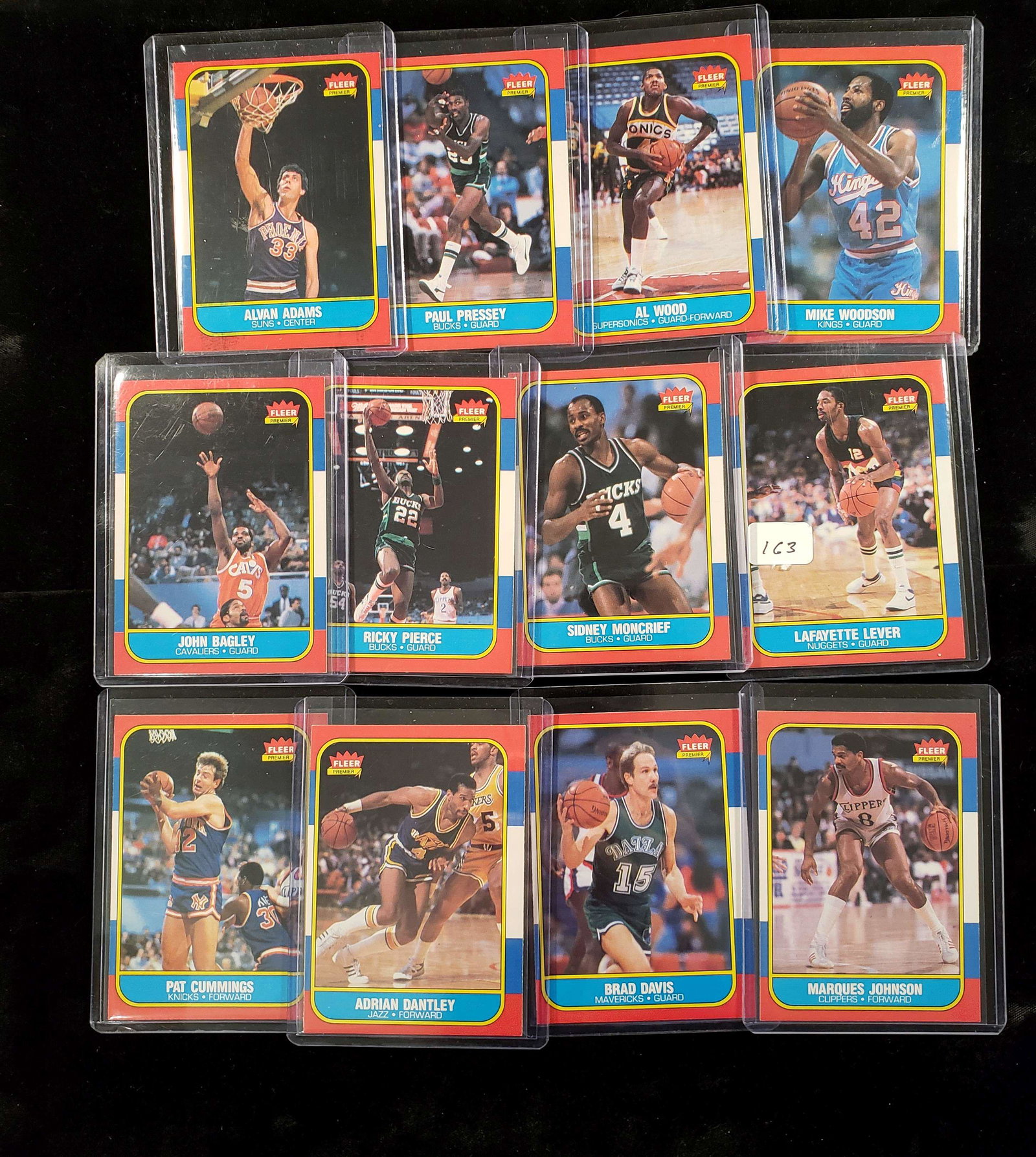 1986 FLEER BASKETBALL HIGH GRADE SINGLES LOT (1 of 2)
