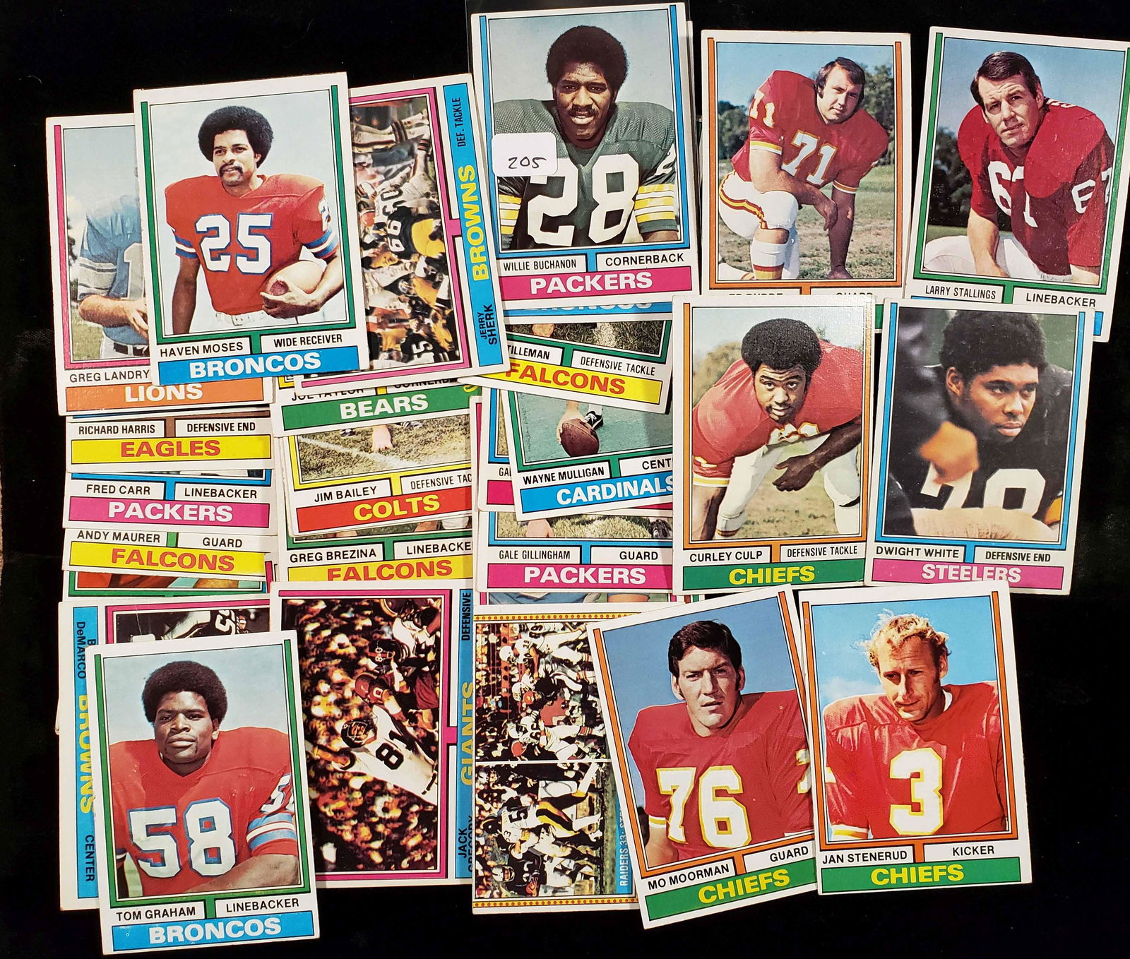 VINTAGE TOPPS FOOTBALL CARDS WITH STARS AND SEMI-STARS (1 of 1)