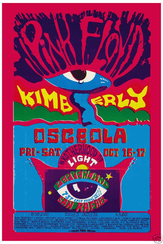 Pink Floyd PROMO POSTER Pepperland Auditorium 13X18 (1 of 1)