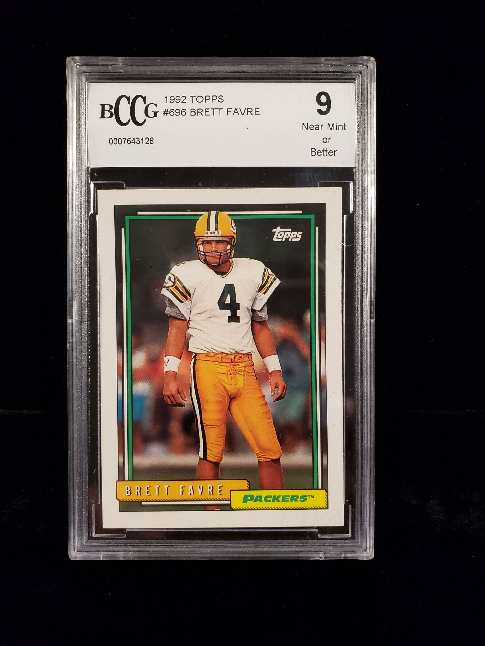 GRADED BRETT FAVRE CARD BCCG BECKETT 9 NRMT+ (1 of 1)