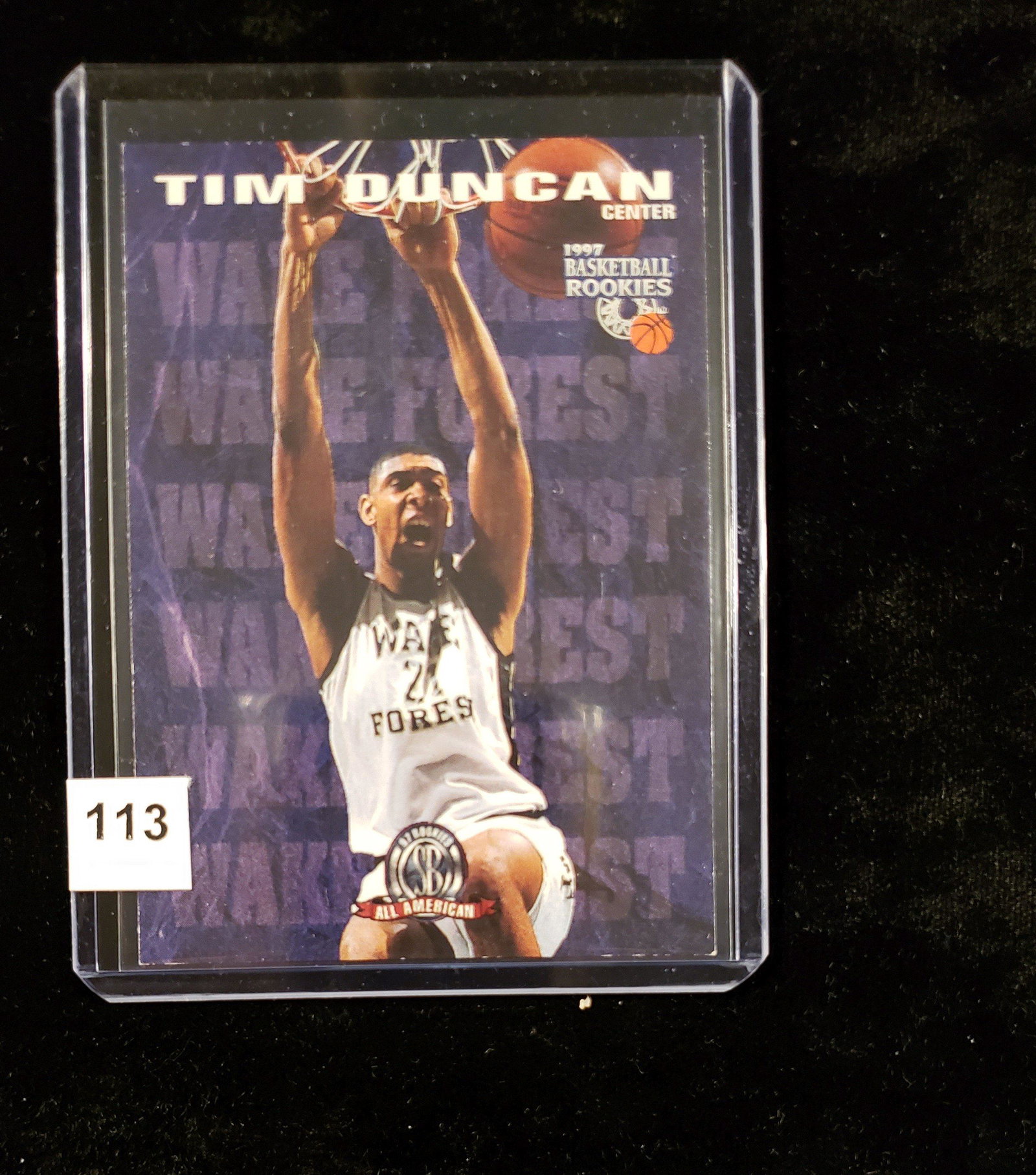 TIM DUNCAN SA SPURS ROOKIE CARD: 1997 THE SCORE BOARD BASKETBALL ROOKIES