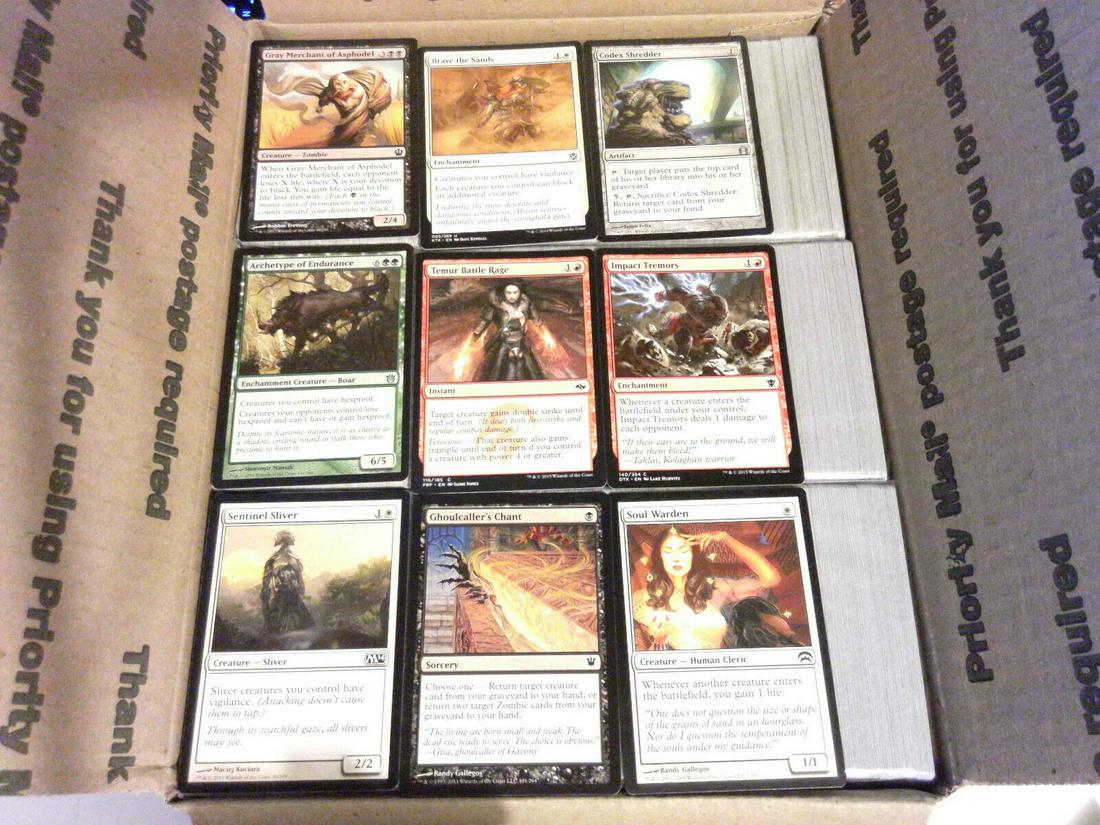2200+ Magic The Gathering Cards Uncommons & Commons: WINNING BIDDER IS GUARANTEED OVER 2000 MTG TCG PLAYING CARDS IN EXCELLENT OR BETTER CONDITION. LOT CONTAINS COMMONS, UNCOMMONSAND ATLEAST 40-50 FOIL HOLO CARDS. DUE TO THE WEIGHT THIS LOT SHIPS INDEPE