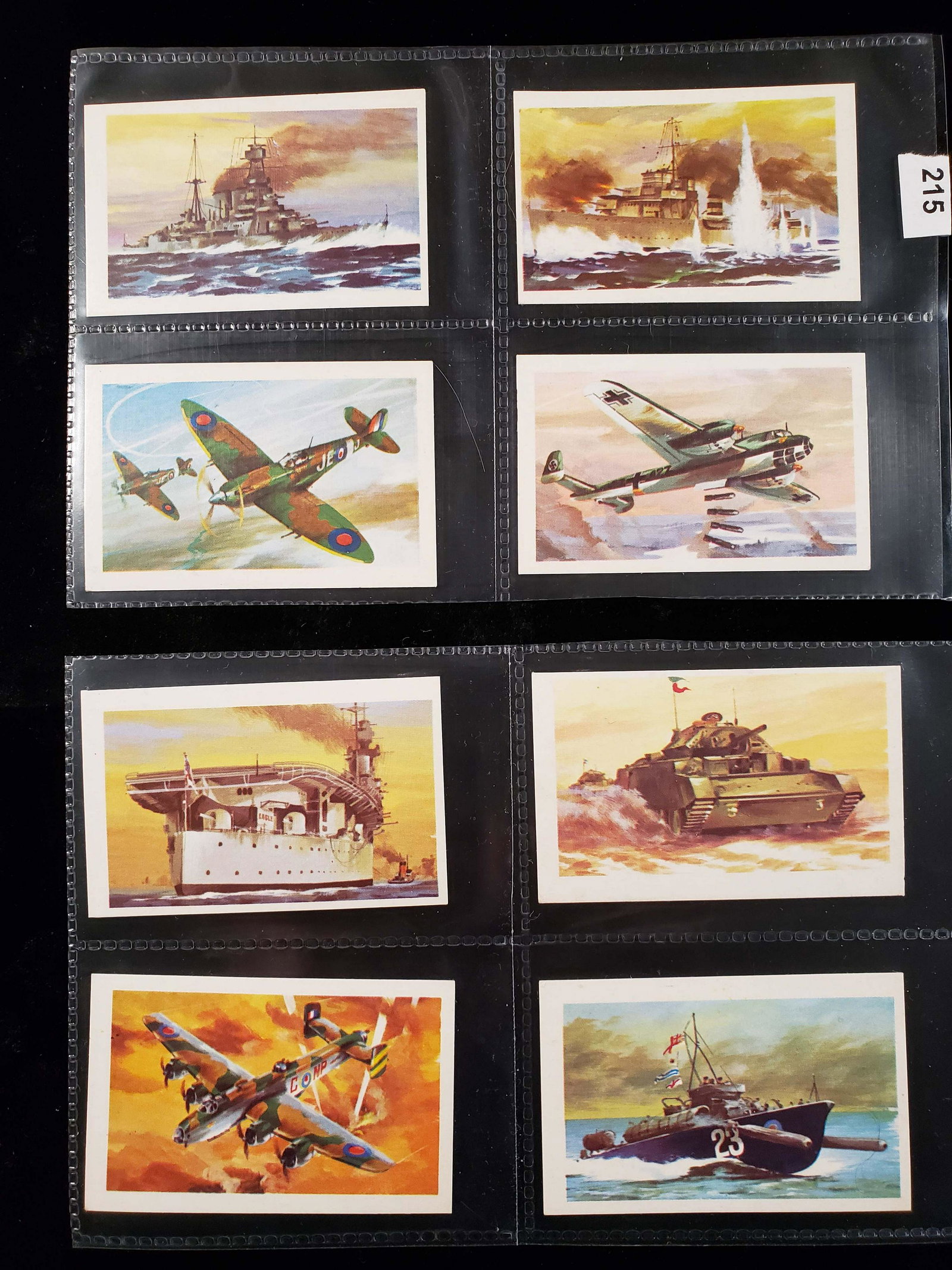 1972 Trucards World War II - 8 CARD LOT: INCLUDES CARDS 1 THRU 8 OF THE 30 CARD SET 1972 TABACCO TYPE WORLD WAR 2 SCENES AND PERSONALITIES