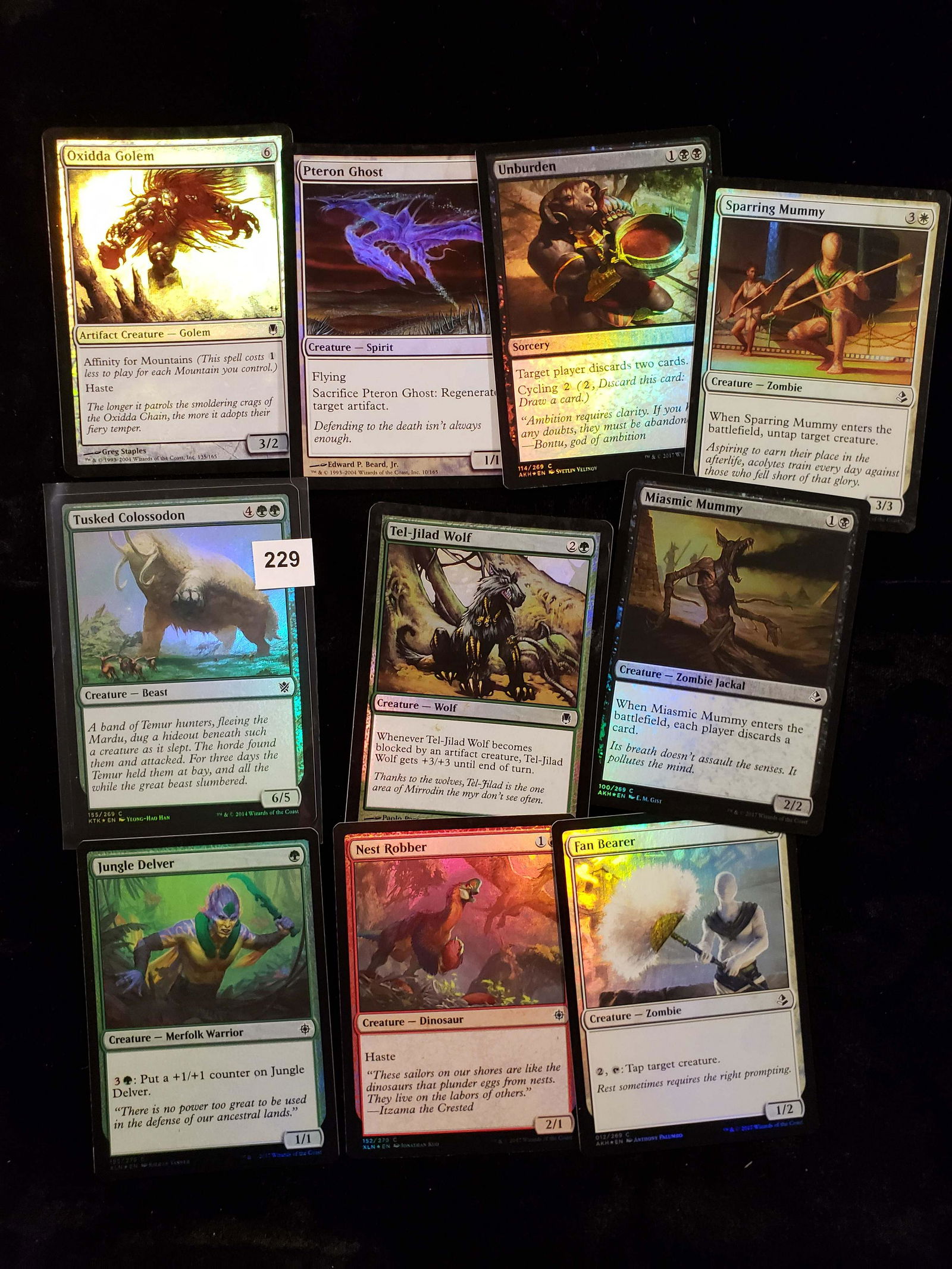 MAGIC THE GATHERING 10 COUNT ALL FOIL: MTG MAGIC TRADING CARD GAME ALL HOLO FOIL LOT