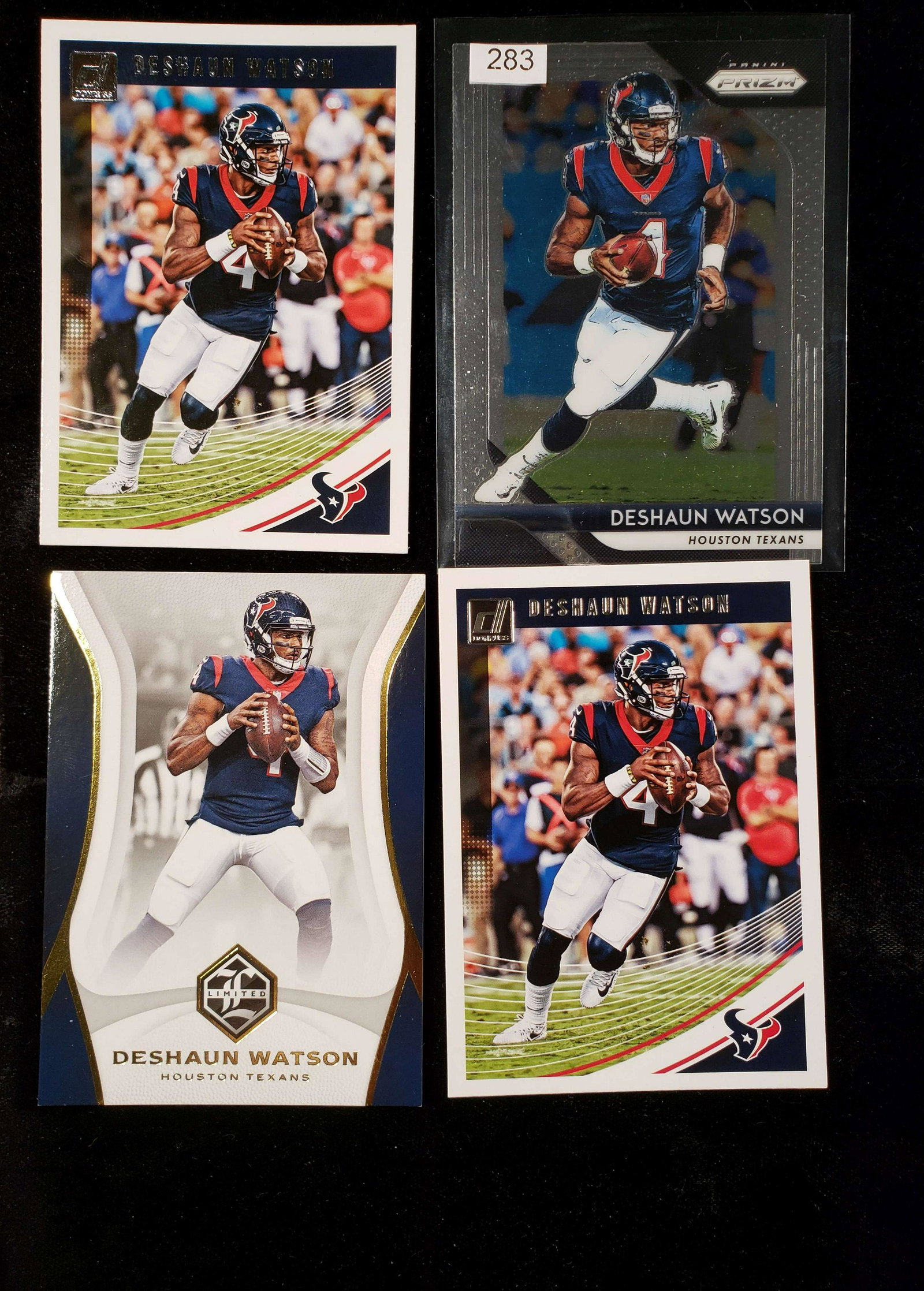 DESHAUN WATSON HOUSTON TEXANS FOOTBALL CARDS: 2018 PRIZM, 2018 LIMITED, 2018 DONRUSS