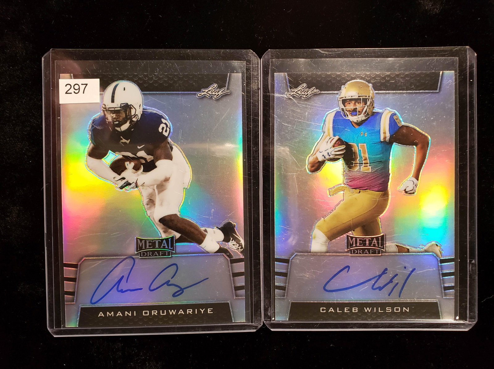 2019 LEAF METAL DRAFT ROOKIE SIGNATURE CARDS: ZACH ALLEN ARIZONA CARDS AND ANTOINE WESLEY BALT. RAVENS