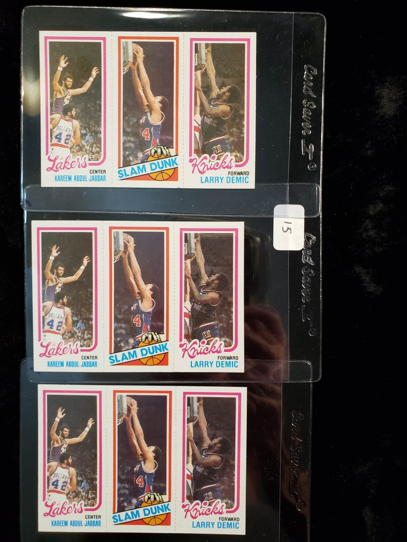 1980-81 TOPPS VINTAGE BASKETBALL CARDS 3 MINT PANELS (1 of 1)