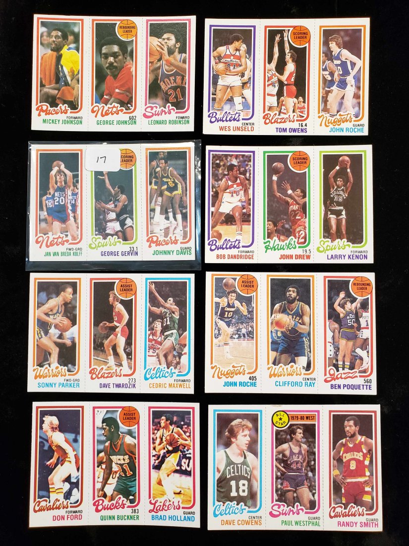 1980-81 TOPPS VINTAGE BASKETBALL CARDS 8 MINT PANELS (1 of 1)
