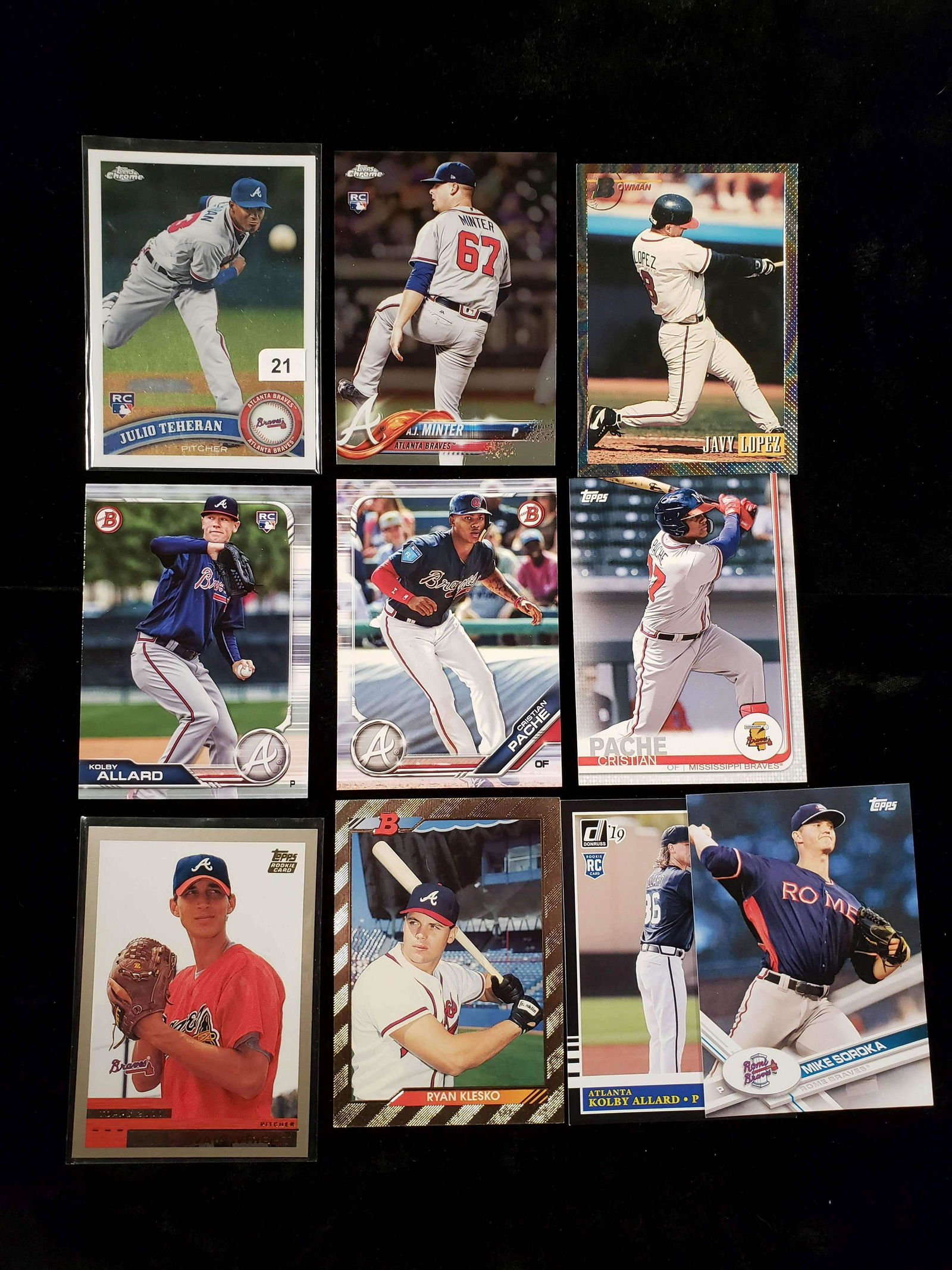 ATLANTA BRAVES ROOKIE BASEBALL CARDS (1 of 1)