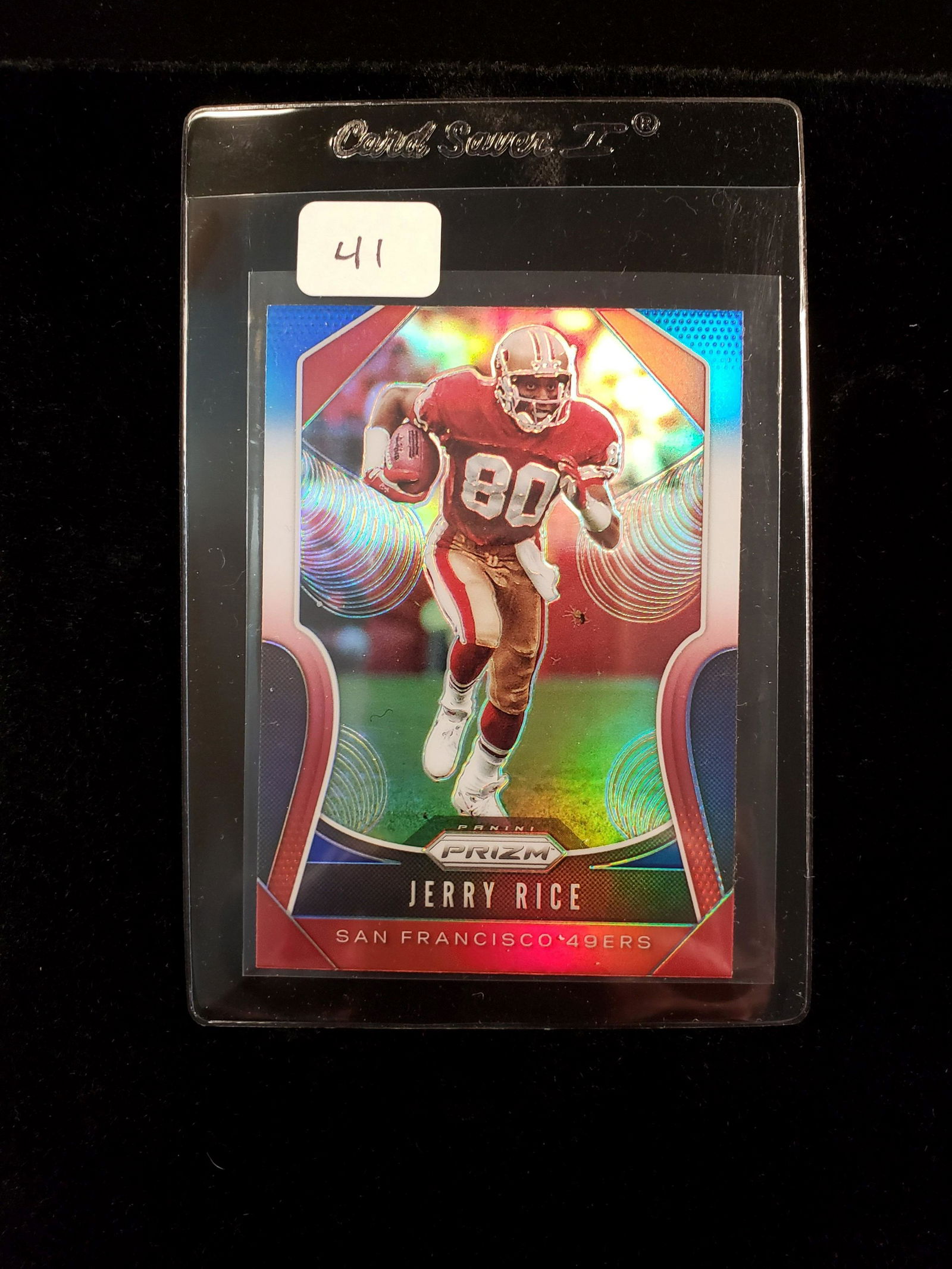 2019 RED WHITE BLUE PRIZM JERRY RICE (1 of 1)