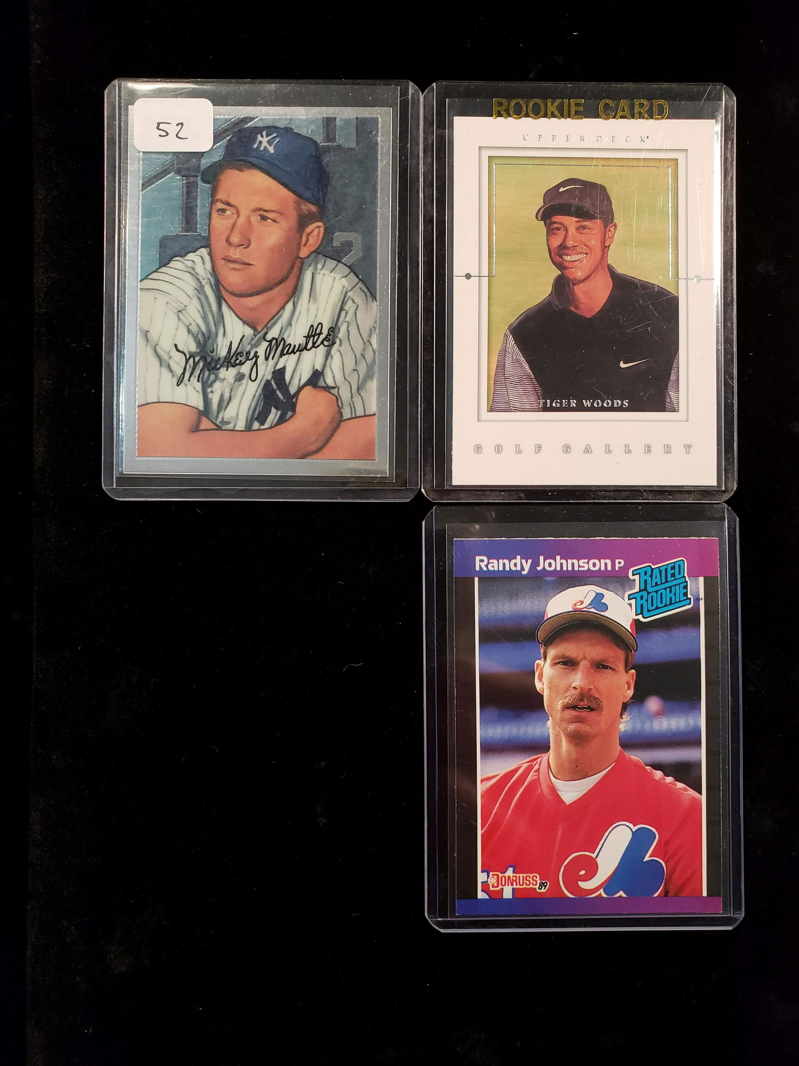 MIXED SPORTS LOT TIGER WOODS, MICKEY MANTLE (1 of 1)