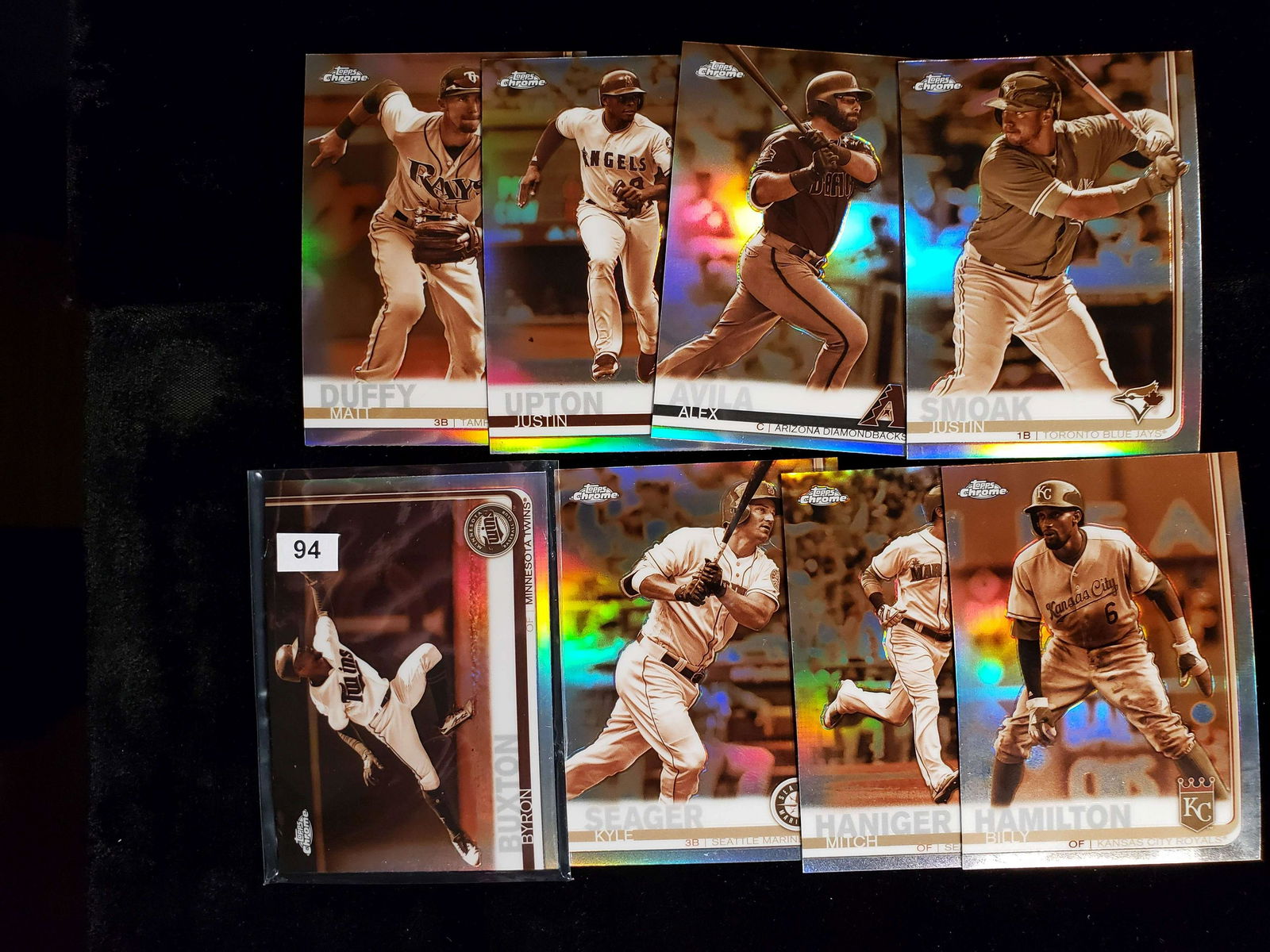 LOT OF 8-2019 TOPPS SEPIA PARALLEL REFRACTORS (1 of 1)