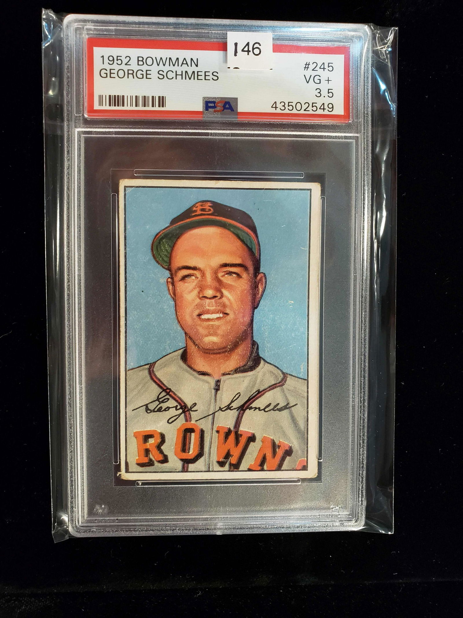 1952 BOWMAN BASEBALL CARD PSA GRADED VG+ 3.5 (1 of 2)