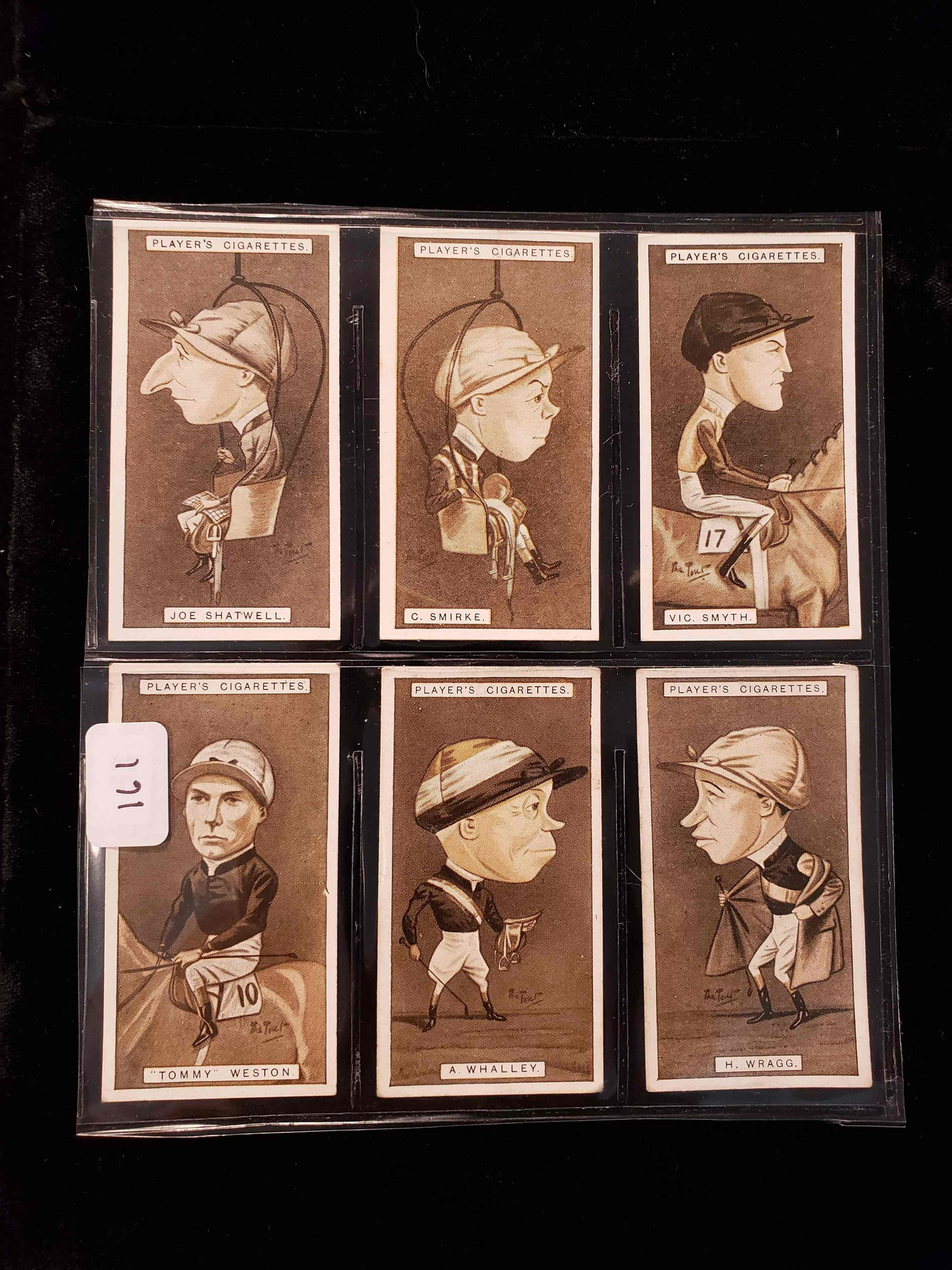 PLAYERS CIGARETTE CARDS RACING CARICATURES 1925 100 YRS (1 of 2)
