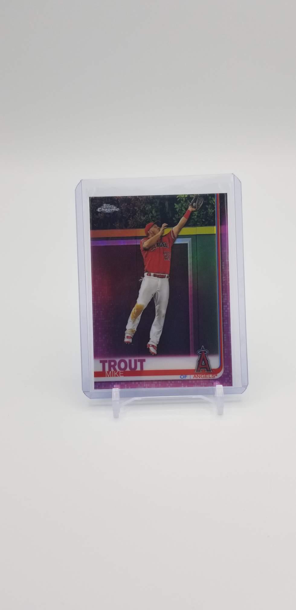2019 Topps Chrome Mike Trout Pink Refractor SP (1 of 2)