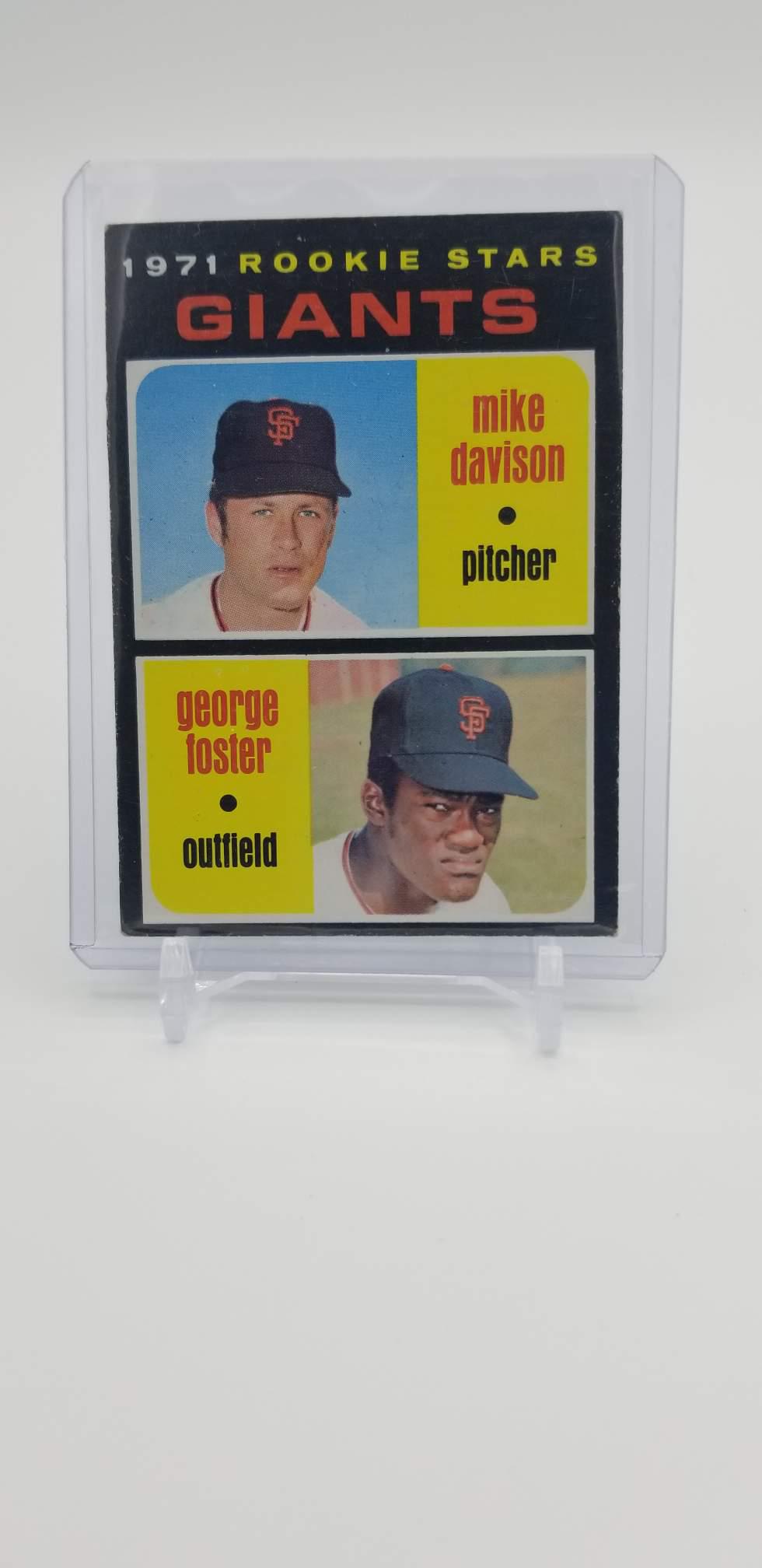 1971 Topps Mike Davison / George Foster RC: 1971 Topps Mike Davison / George Foster RC. Card is EX or better