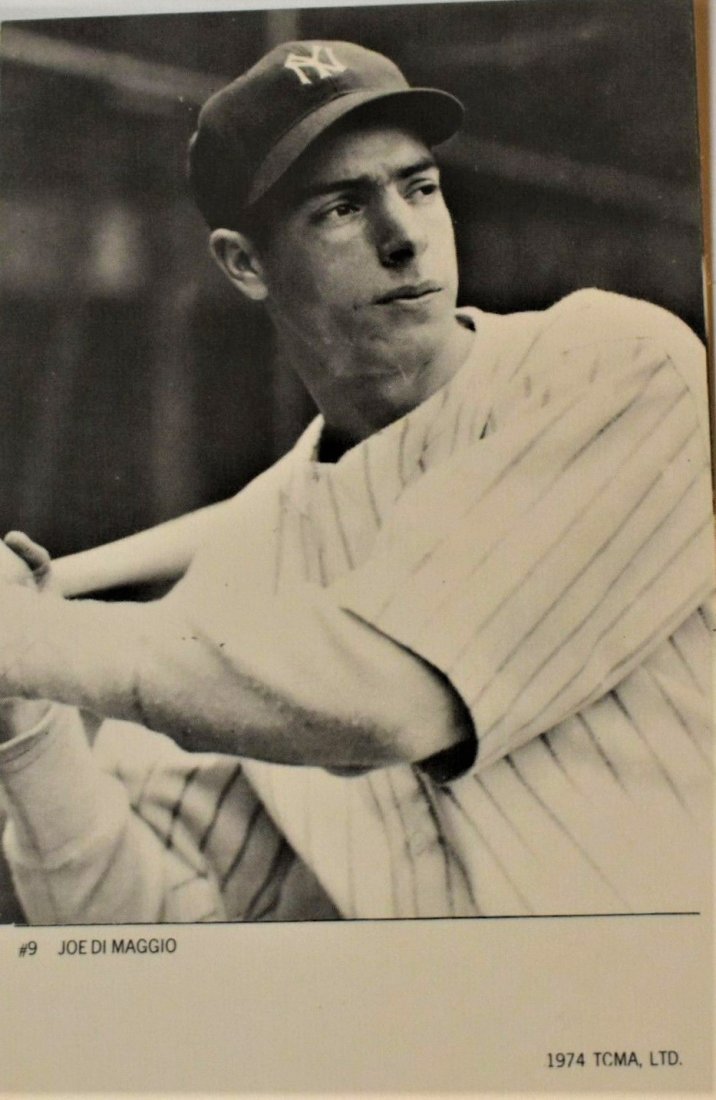 Original 1974 JOE DIMAGGIO New York Yankees POSTCARD (1 of 1)