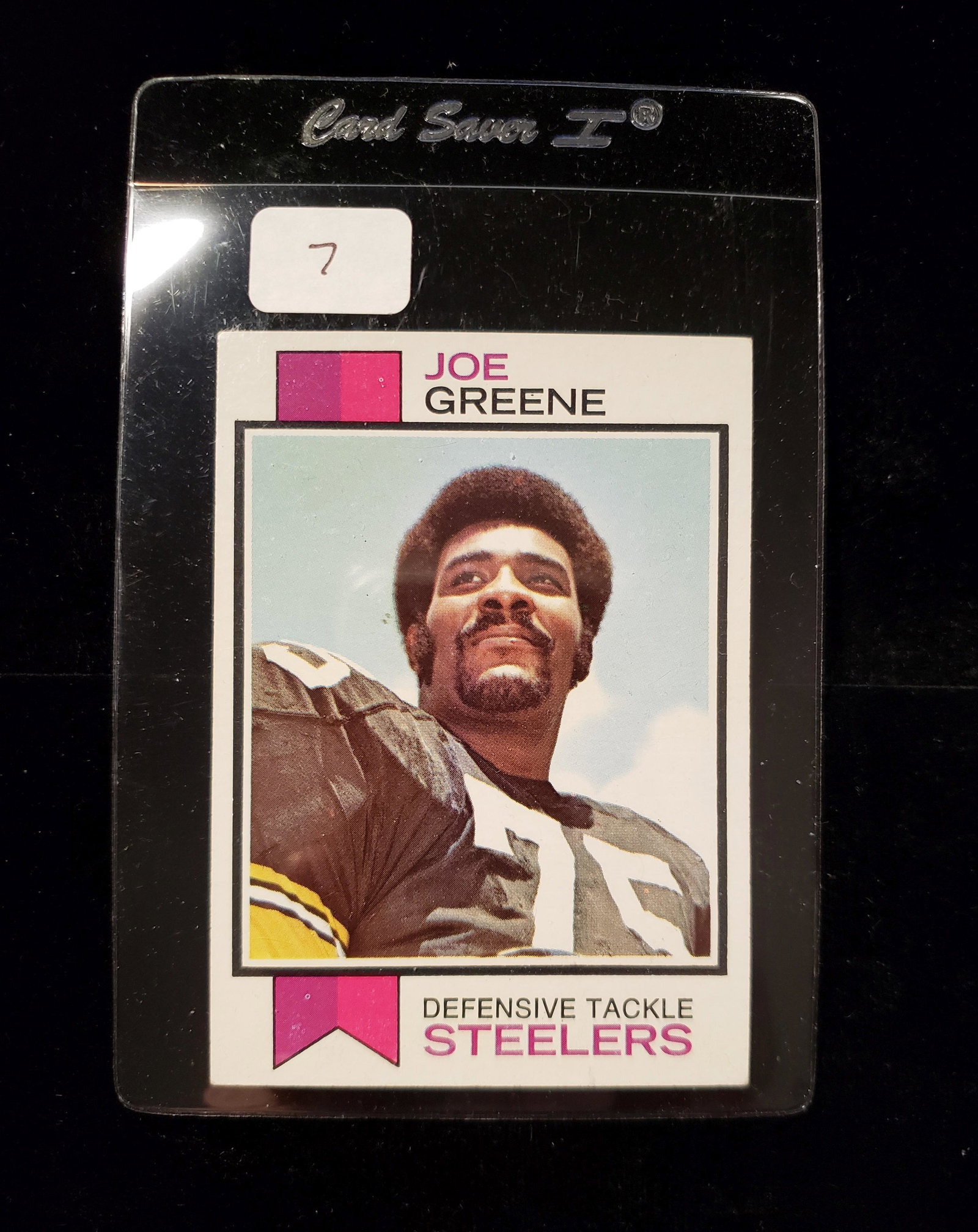 VINTAGE MEAN JOE GREENE FOOTBALL CARD: 1973 TOPPS #280 'MEAN' JOE GREENE STEELERS