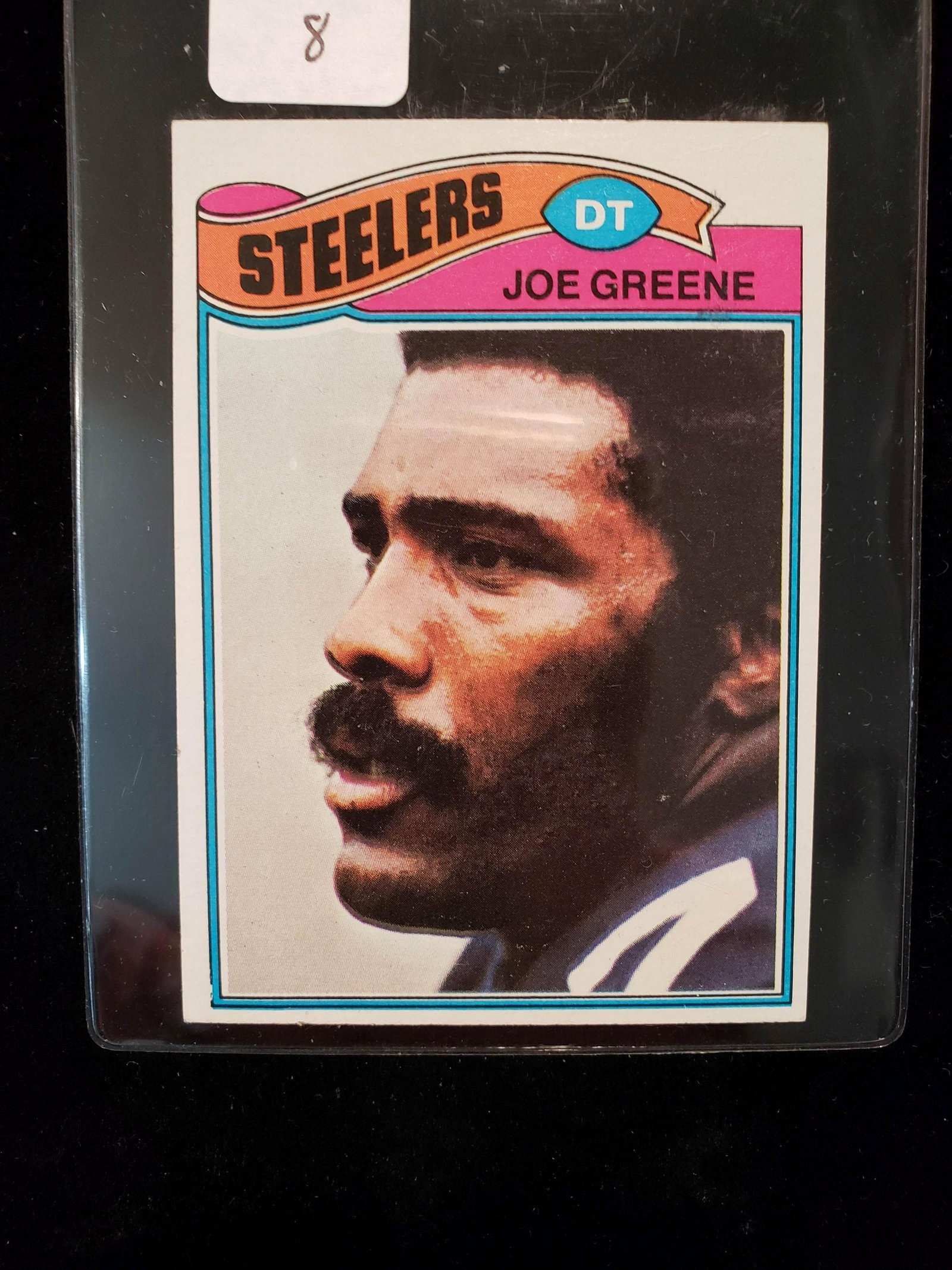 VINTAGE MEAN JOE GREENE FOOTBALL CARD: 1977 TOPPS #405 'MEAN' JOE GREENE STEELERS