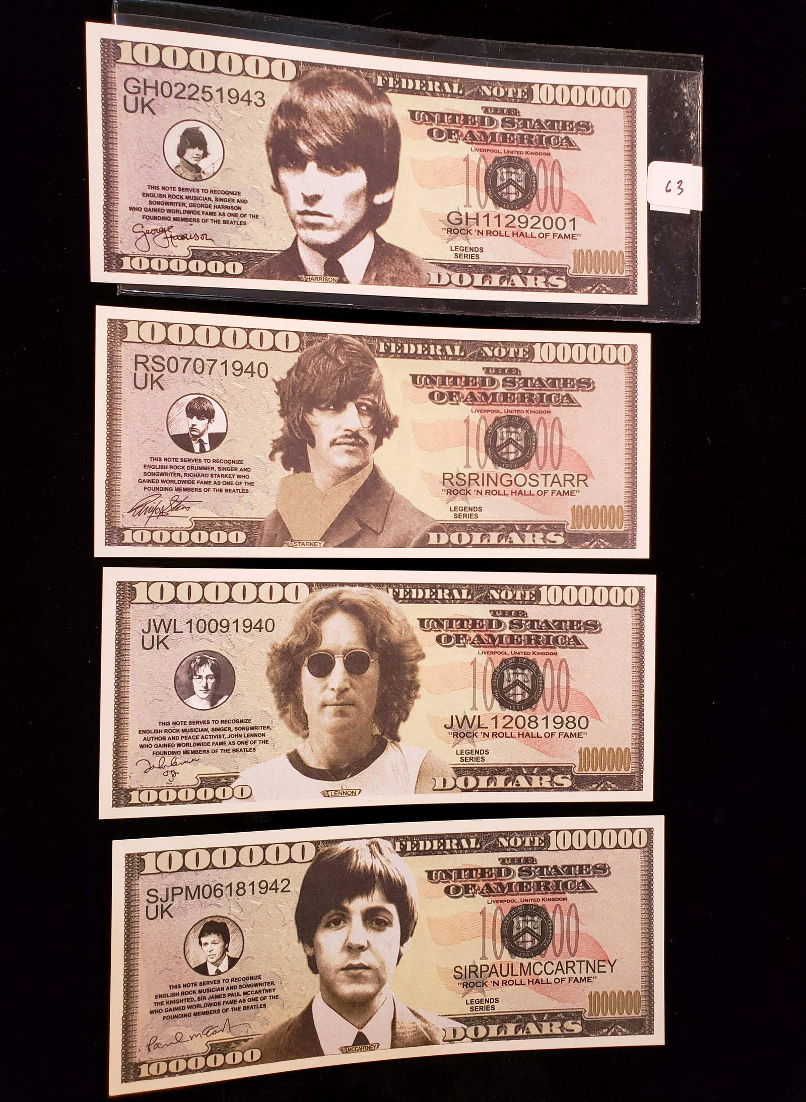 FANTASY BEATLES NOTES: FANTASY BEATLES NOTES JOHN PAUL GEORGE AND RINGO