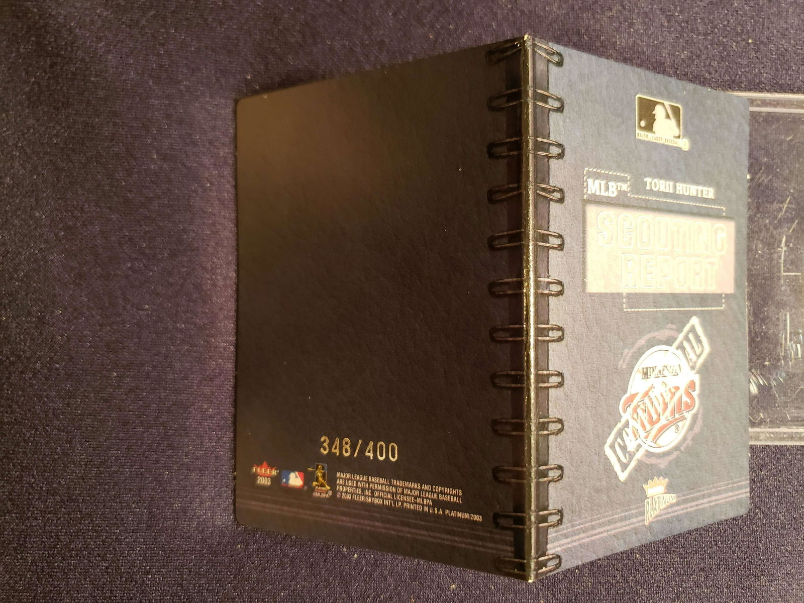 TORII HUNTER TWINS NUMBERED PASSPORT/SCOUTING REPORT - Feb ...