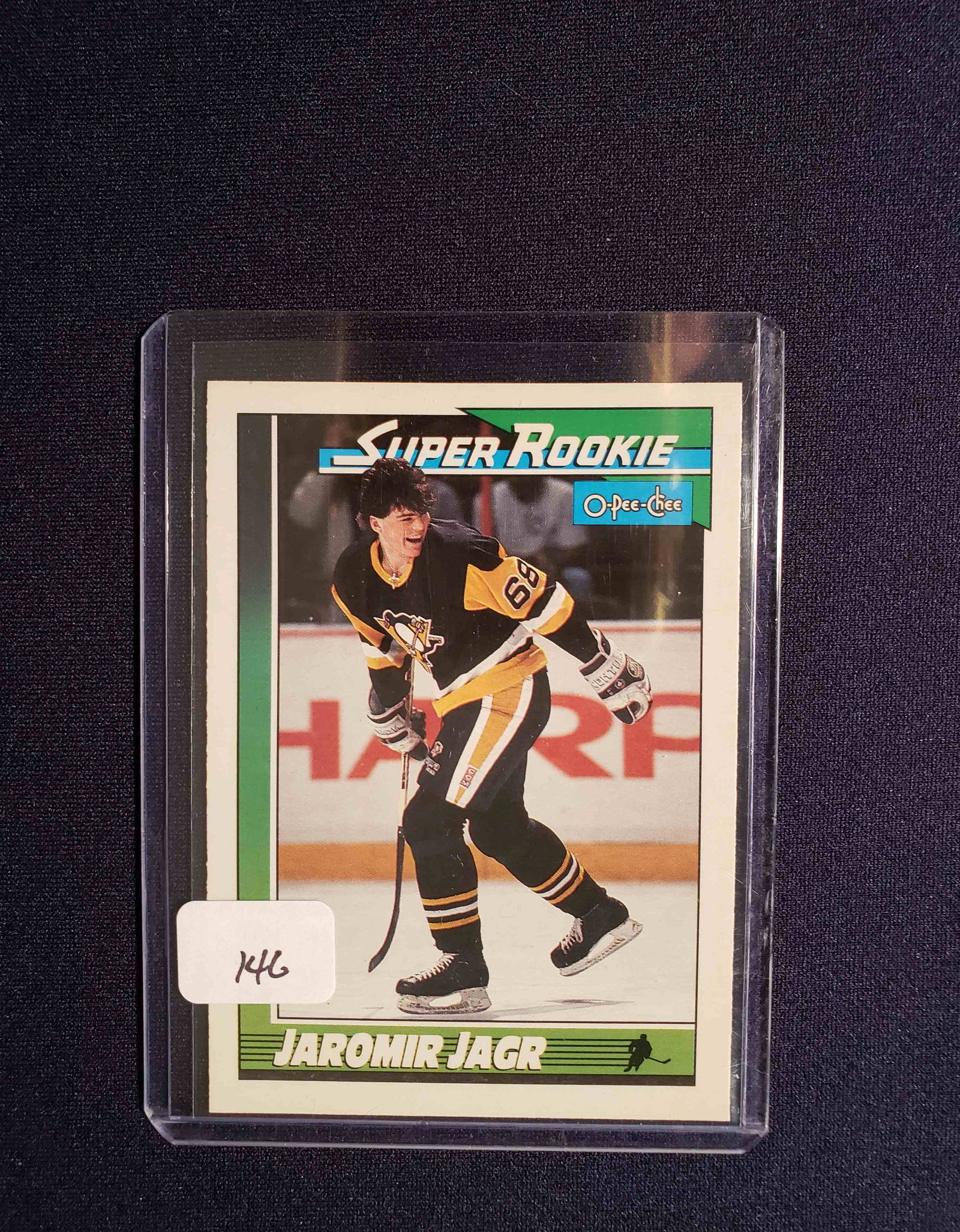PITTSBURGH PENGUINS JAROMIR JAGR ROOKIE CARD: 1991 OPC HOCKEY JAROMIR JAGR ROOKIE CARD