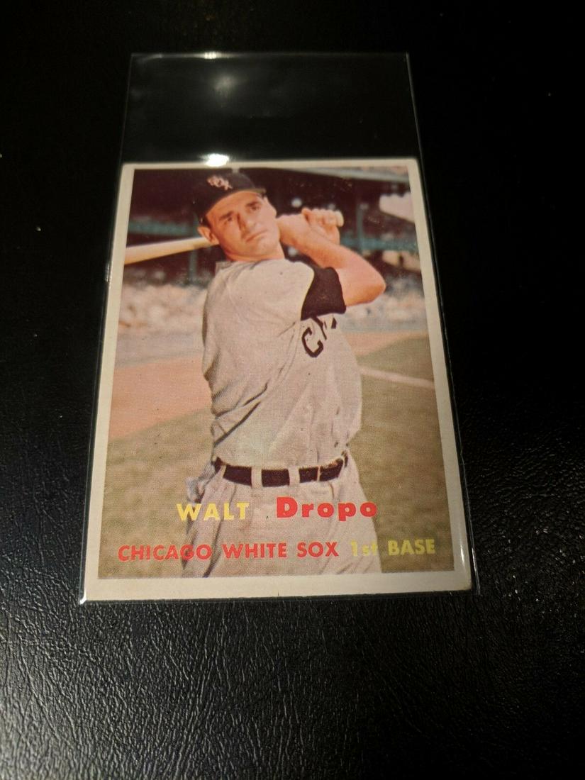1957 Topps BASEBALL VINTAGE Set Break: CARD #257 Walt Dropo Chicago White Sox & #384 Bobby Jean Smith St Louis Cardinals