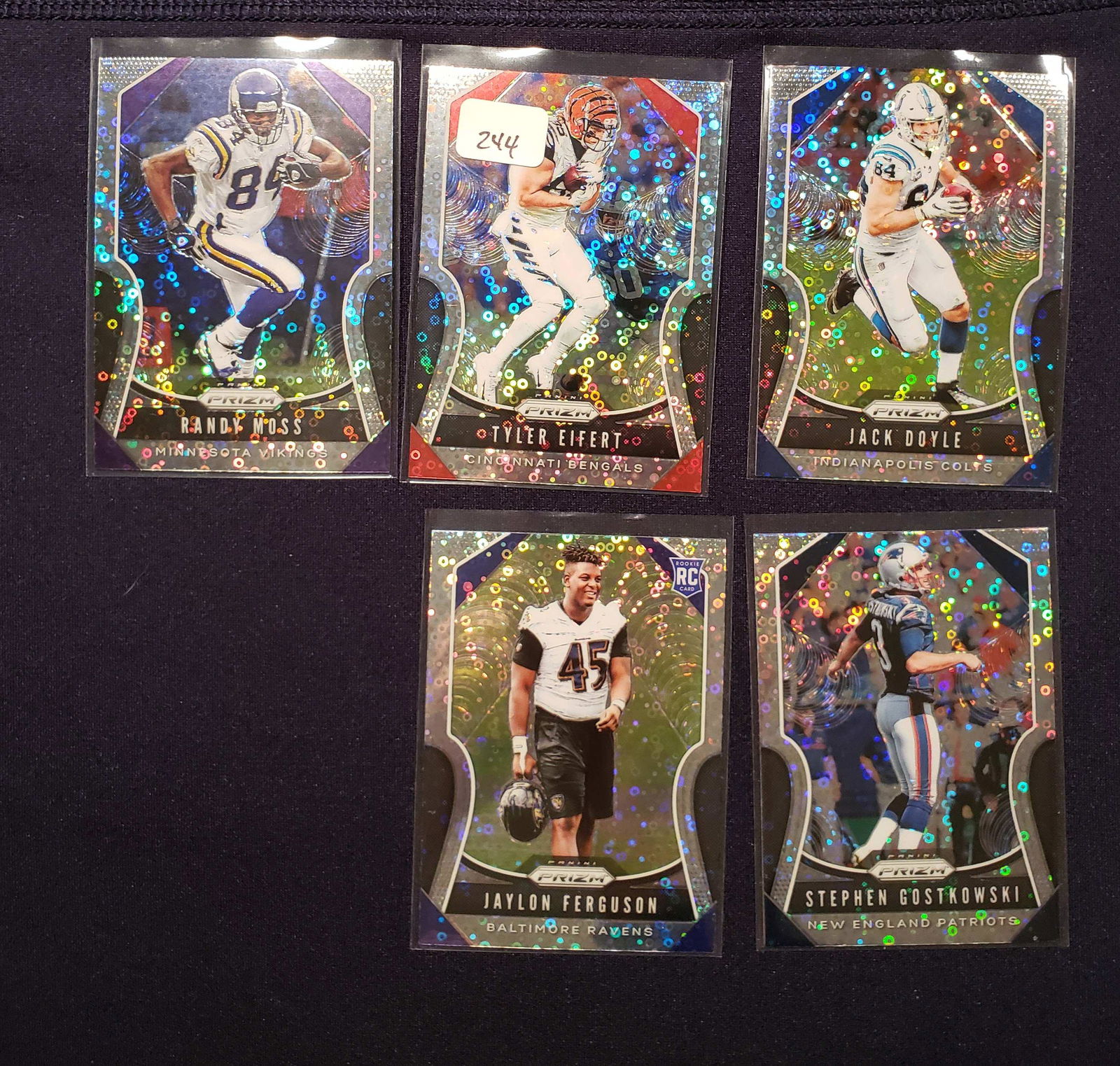 2019 PANINI PRIZM FAST BREAK PARALLELS: RANDY MOSS, TYLER EIFERT