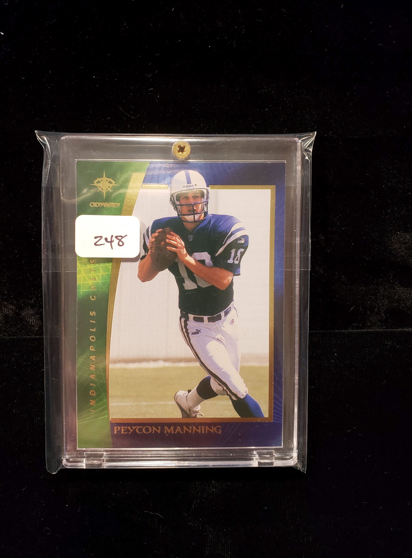 PEYTON MANNING 3rd YEAR CARD IN ACRYLIC SCREW DOWN: PEYTON MANNING 3rd YEAR CARD IN ACRYLIC SCREW DOWN