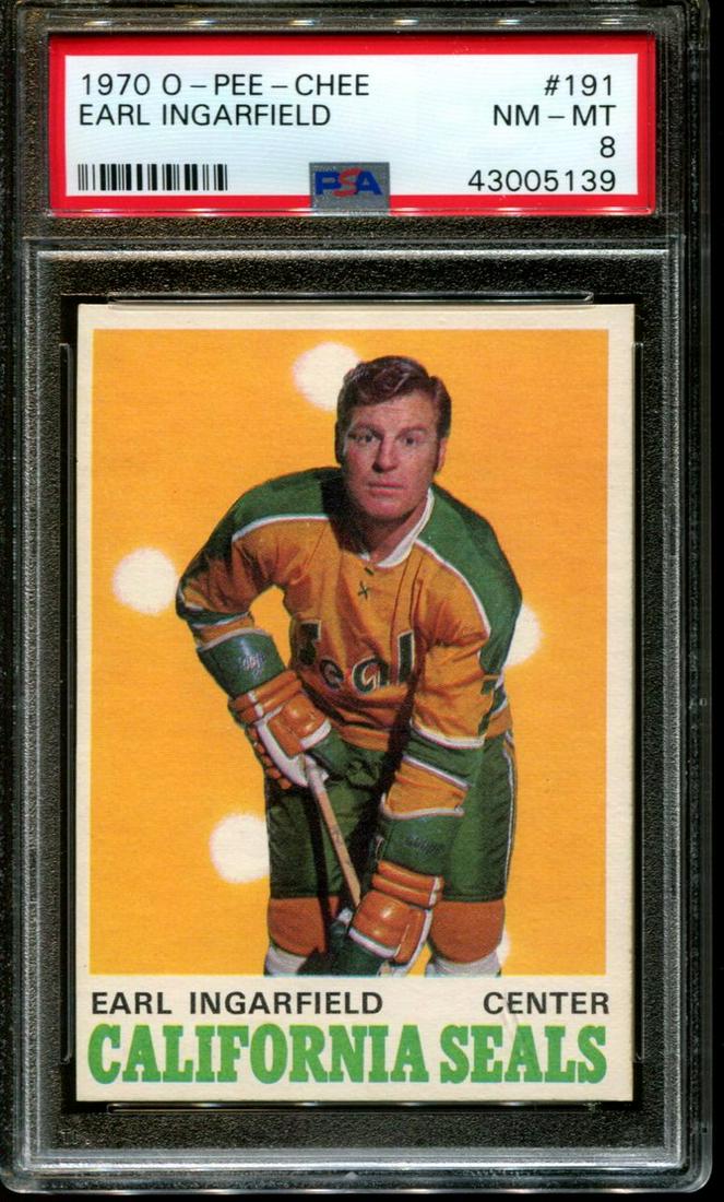1970 O-PEE-CHEE #191 EARL INGARFIELD PSA 8: 1970 O-PEE-CHEE #191 EARL INGARFIELD PSA 8