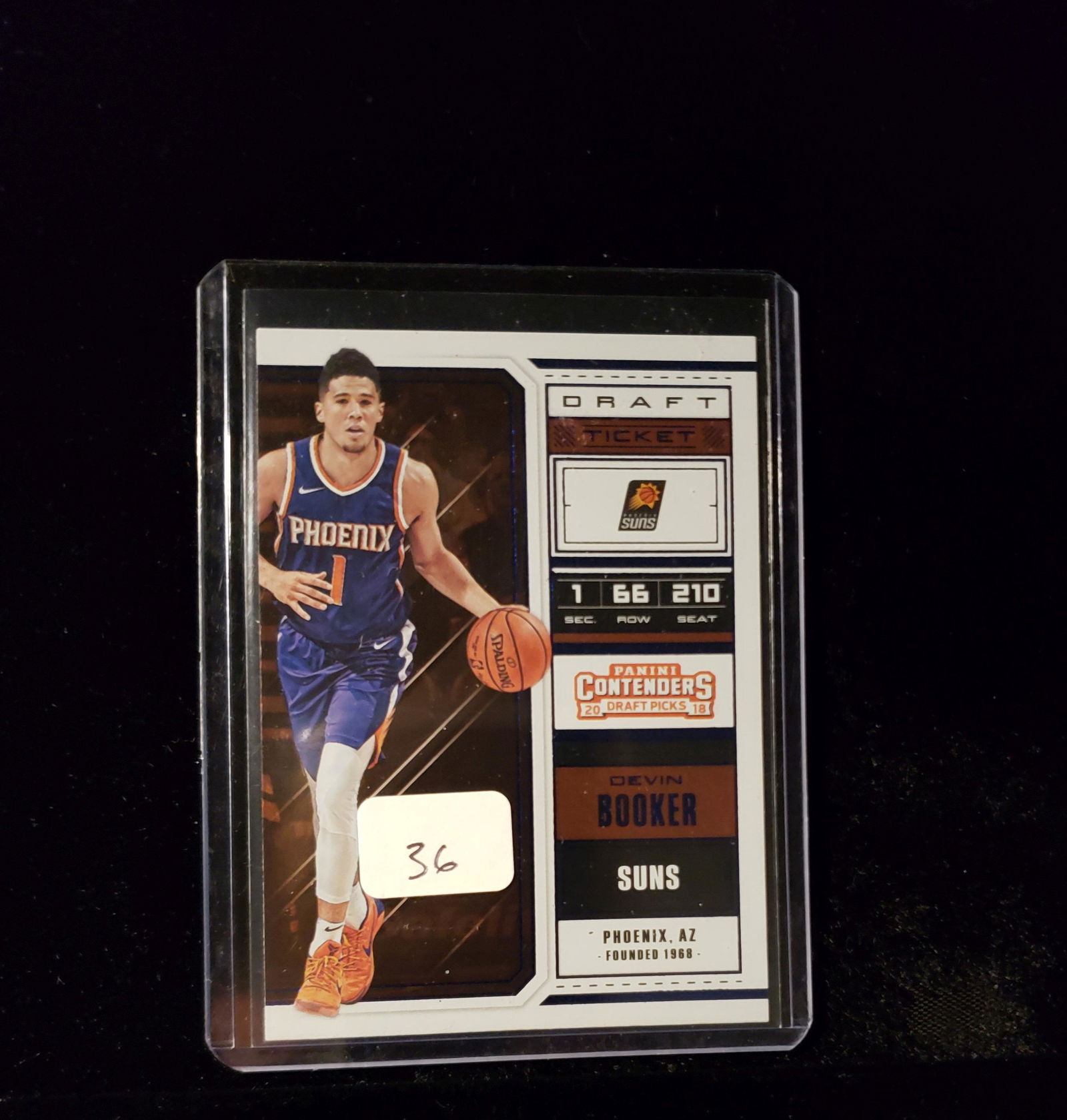 2018 PANINI DRAFT TICKET DEVIN BOOKER ROOKIE SP: DEVIN BOOKER FOIL SP ROOKIE CARD