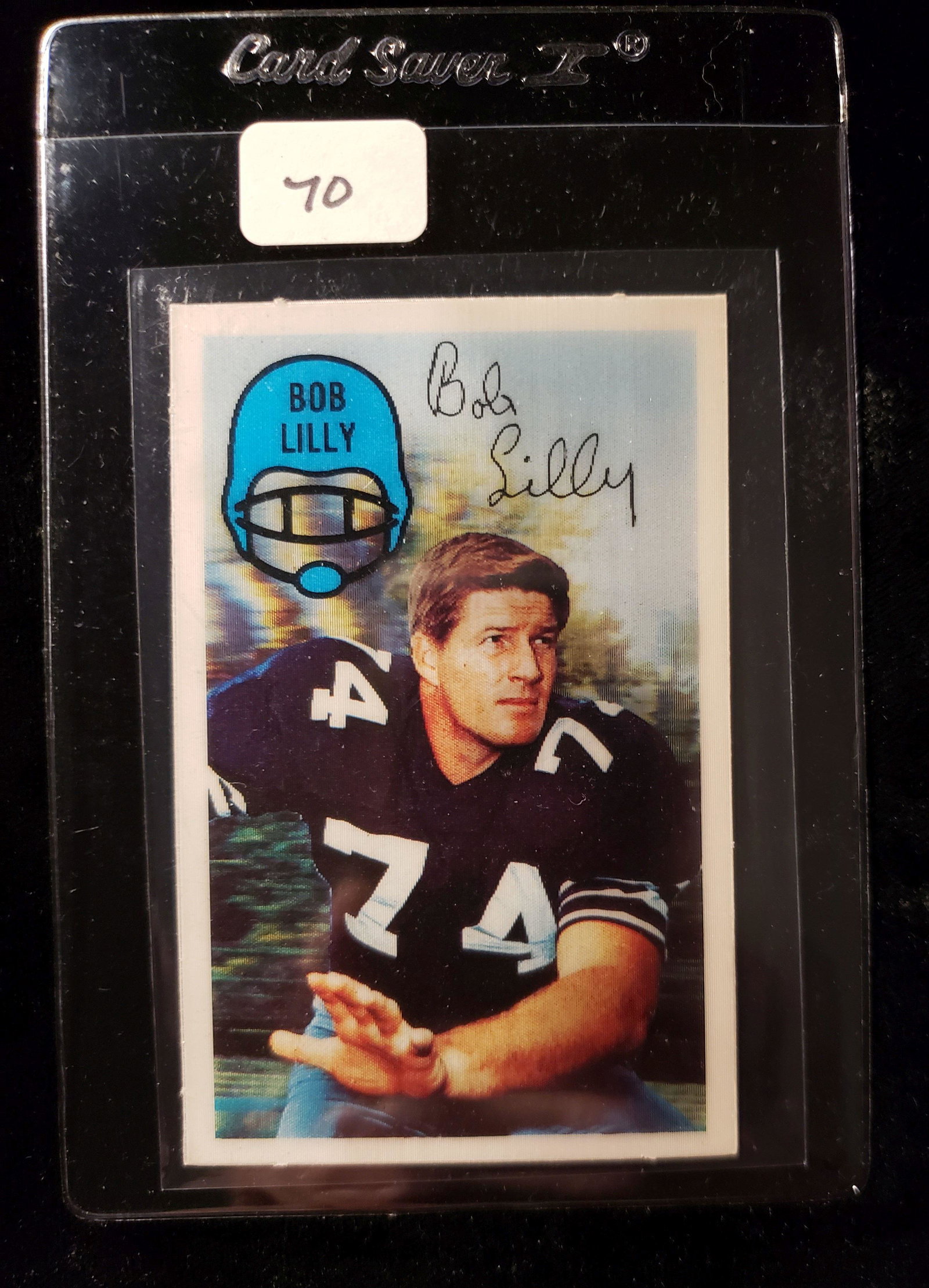 1970 BOB LILLY DALLAS COWBOYS 3-D CARD NEAR MINT: 1970 BOB LILLY DALLAS COWBOYS 3-D CARD NEAR MINT