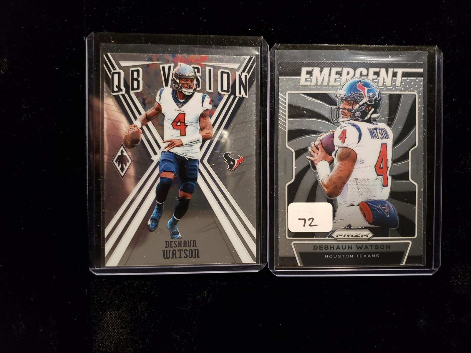 LOT OF 2 DESHAWN WATSON INSERT CARDS: LOT OF 2 DESHAWN WATSON INSERT CARDS