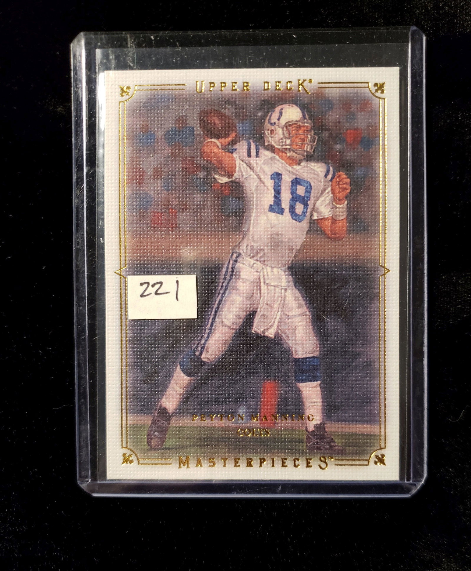 2008 UPPER DECK MASTERPIECES #68 PEYTON MANNING: 2008 UPPER DECK MASTERPIECES #68 PEYTON MANNING