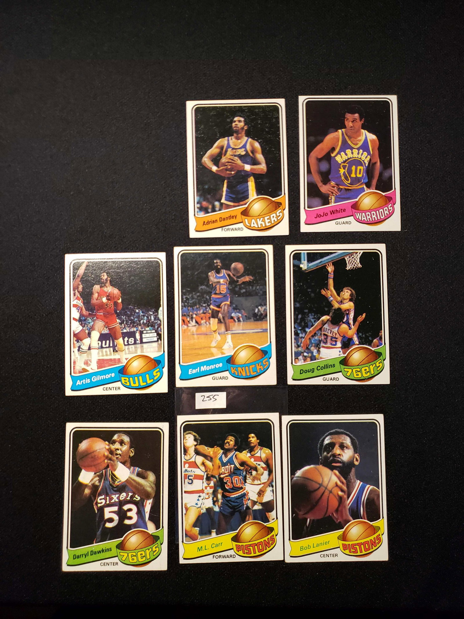 1979-80 TOPPS BASKETBALL STARS AND HOFERS: 1979-80 TOPPS BASKETBALL STARS AND HOFERS ML CARR. BOB LANIER, JOJO WHITE, EARL MONROE, ARTIS GILMORE