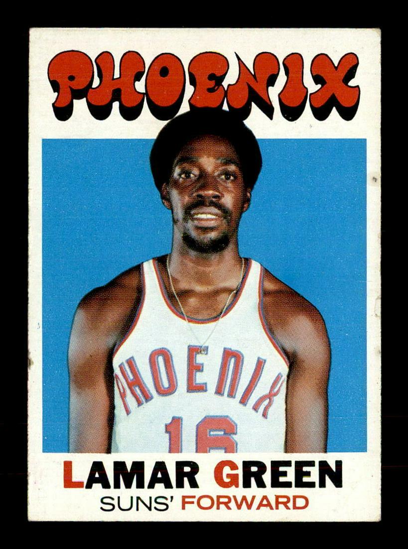 VINTAGE TOPPS BASKETBALL CARDS: 1971 Topps #39 Lamar Green EX/EX+, #112 Jack Marin EXMT+, #15 Tom Boerwinkle EX/EX+, #108 Stu Lantz EX, #37 John Tresvant EX/EX+, #96 Clem Haskins EX+