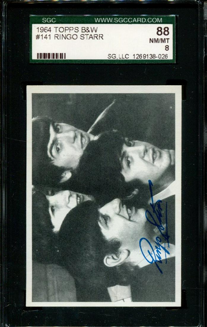 1964 BEATLES B&W #141 RINGO STARR SGC 88 N1007108-026: 1964 BEATLES B&W #141 RINGO STARR SGC 88 N1007108-026