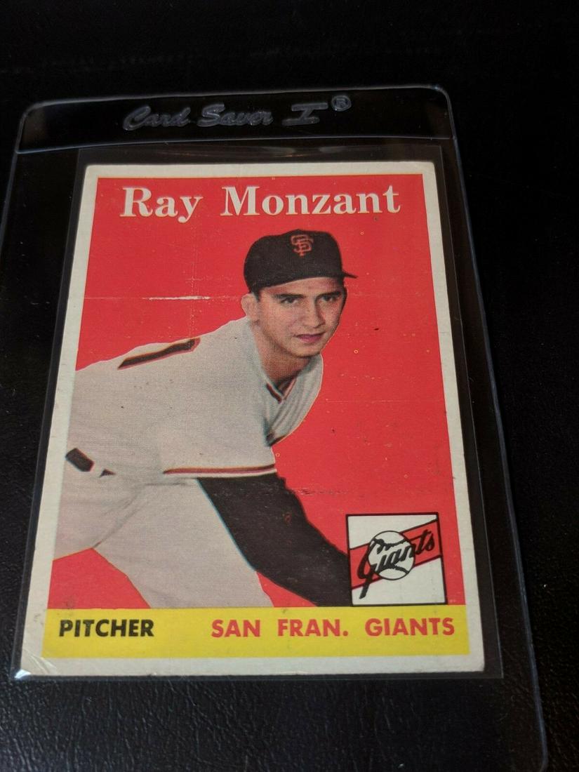 VINTAGE TOPPS BASEBALL CARDS SET BREAK: 1958 Topps Set Break #447 Ray Monzant EXMT