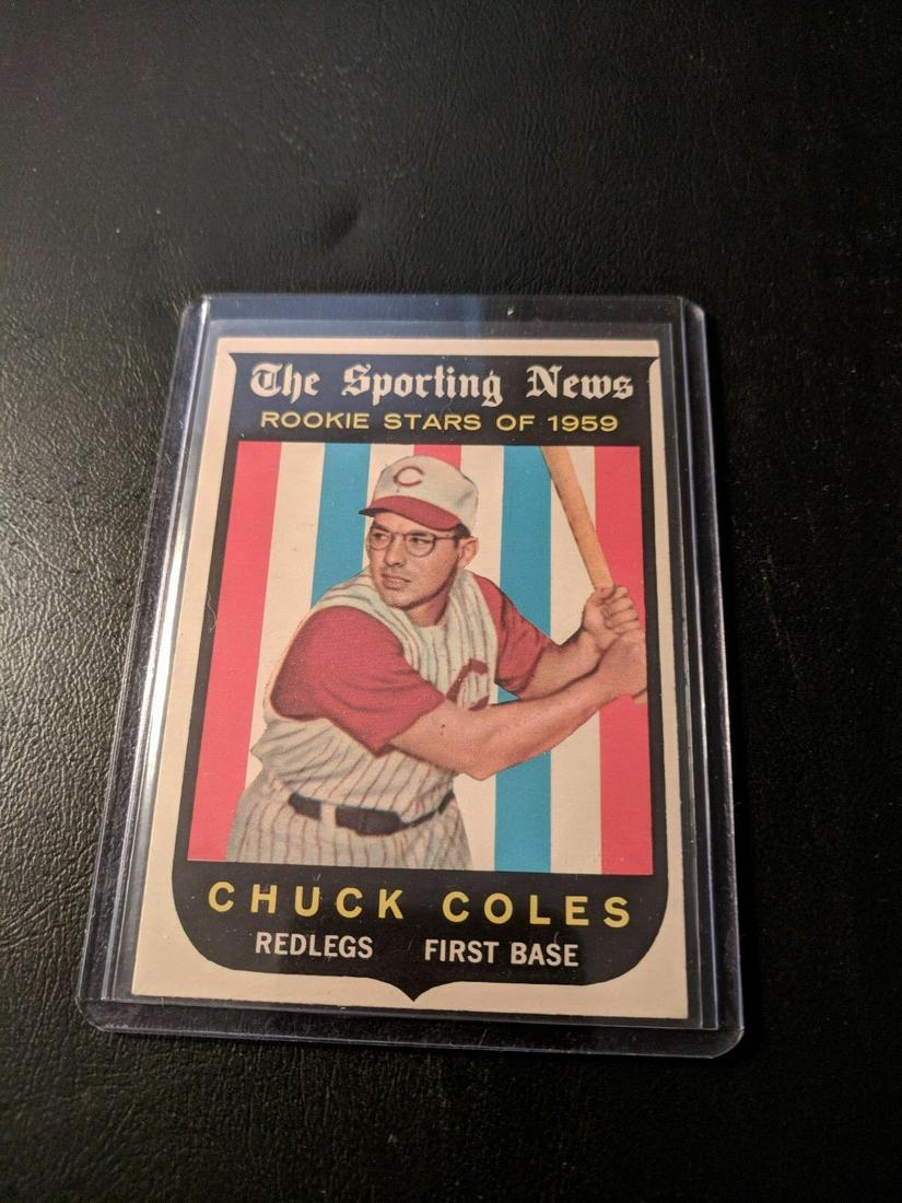 VINTAGE TOPPS BASEBALL CARDS SET BREAK: 1959 Topps Exmt Chuck Coles #120