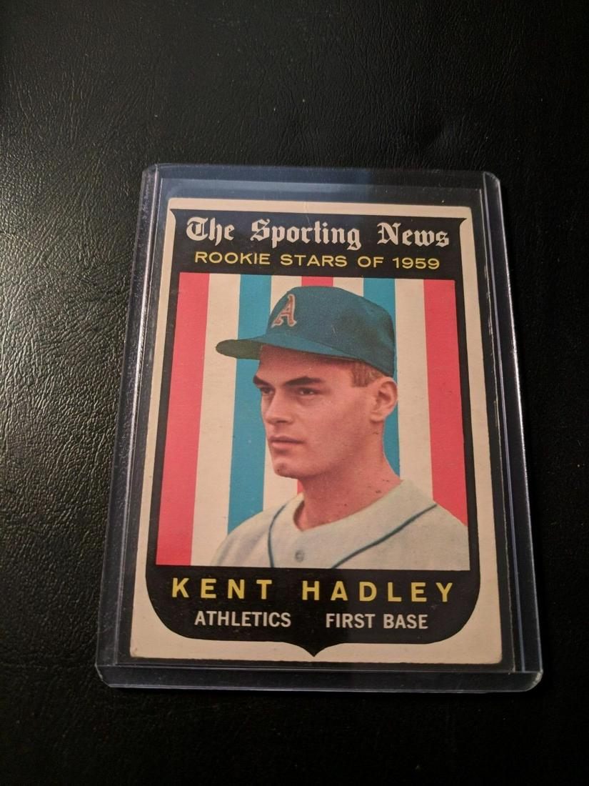 VINTAGE TOPPS BASEBALL CARDS SET BREAK: 1959 Topps #127 KENT HADLEY RC KANSAS CITY ATHLETICS
