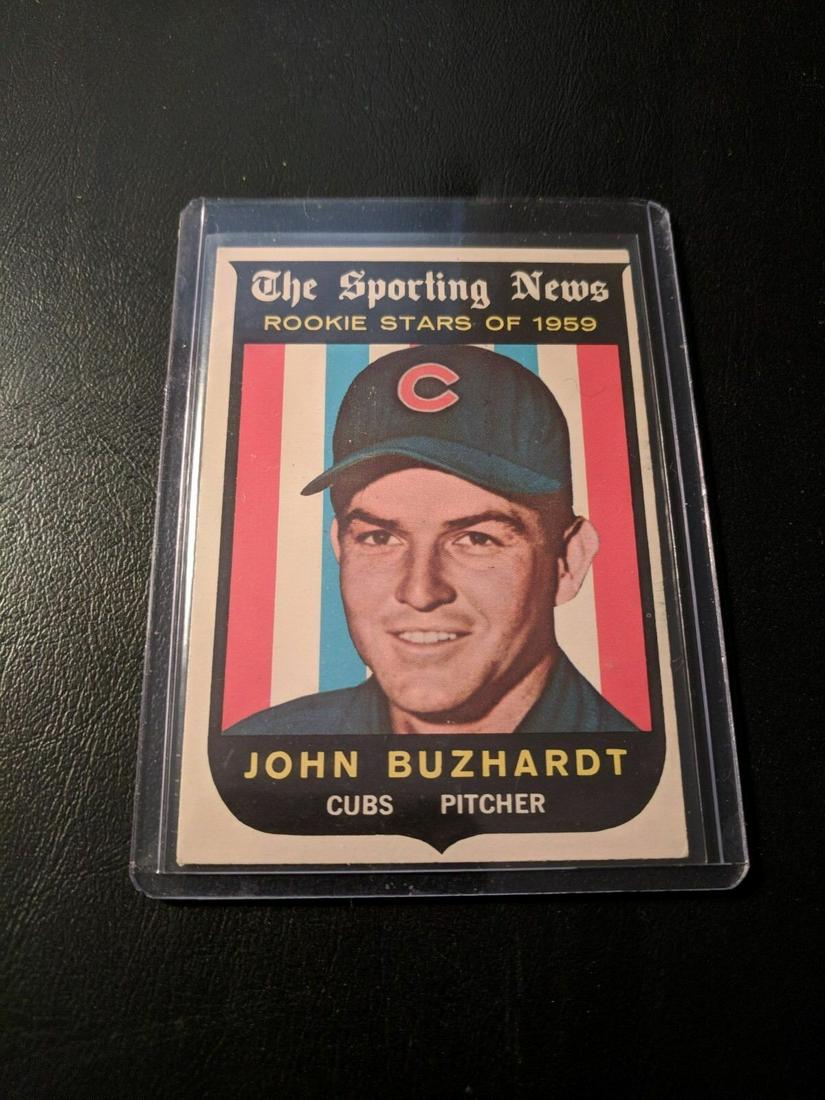 VINTAGE TOPPS BASEBALL CARDS SET BREAK: John Buzhardt Cubs Rookie Stars Pitcher 1959 Topps #118